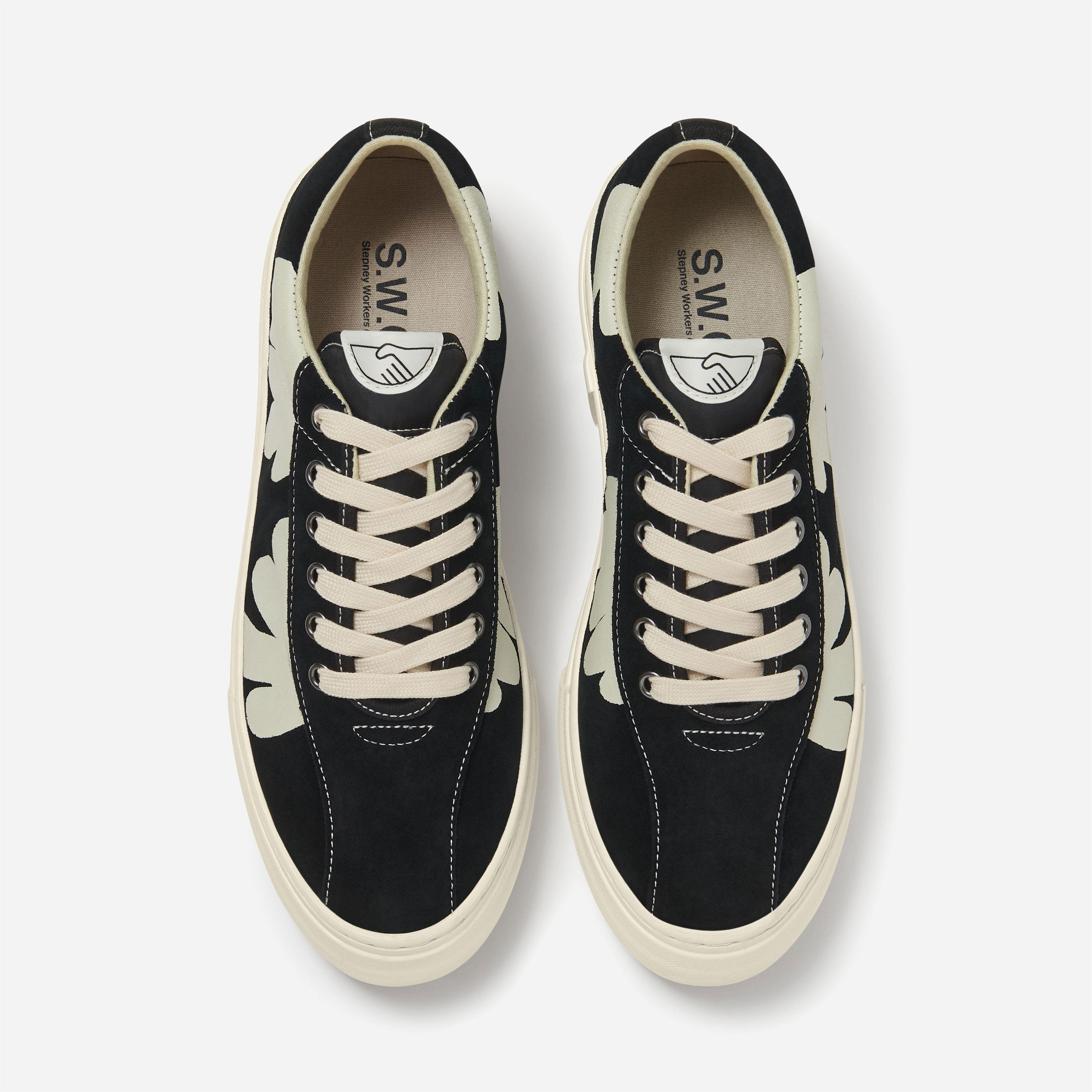 STEPNEY WORKERS CLUB - DELLOW CUP SHROOMHANDS SUEDE - Black White