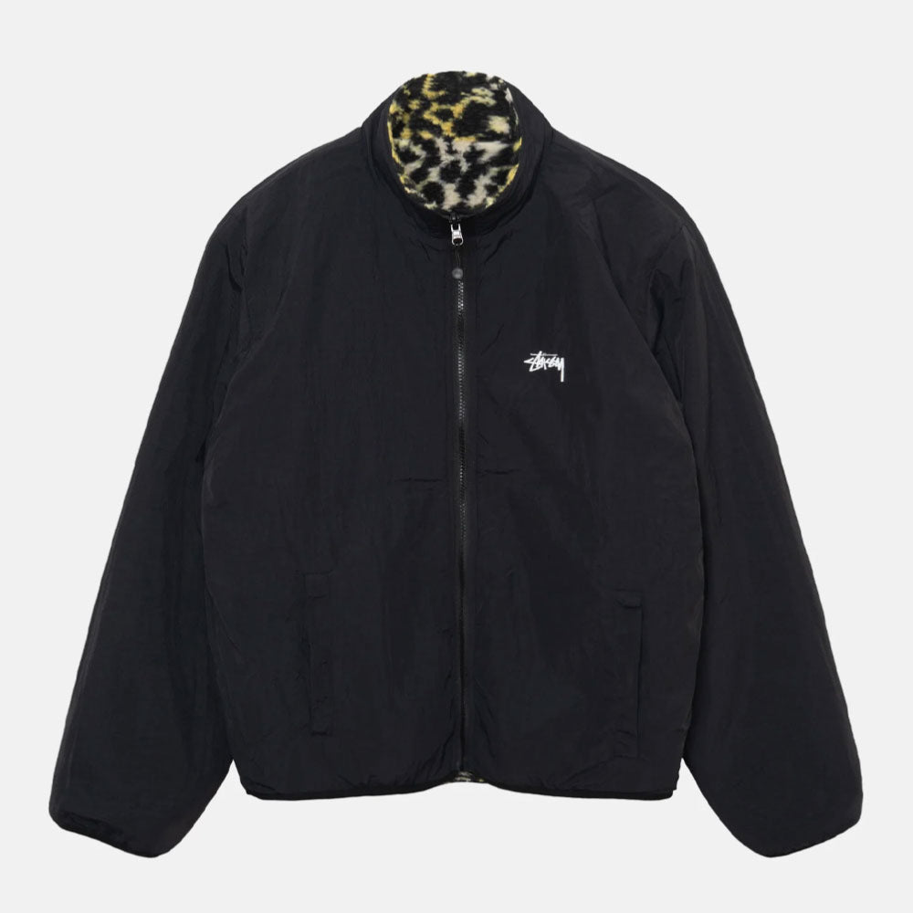 Stussy - Sherpa Reversible Jacket - Yellow Leopard