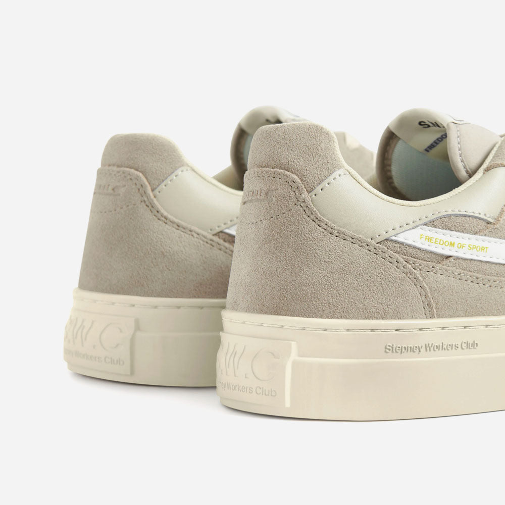 Stepney Workers Club - Pearl S -Strike Suede - Light Gray White