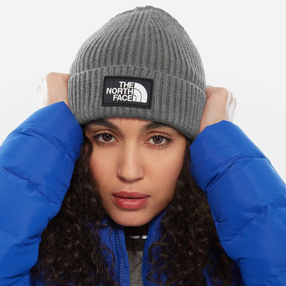 THE NORTH FACE - LOGO BOX CUFF BEANIE - Medium Grey Heather