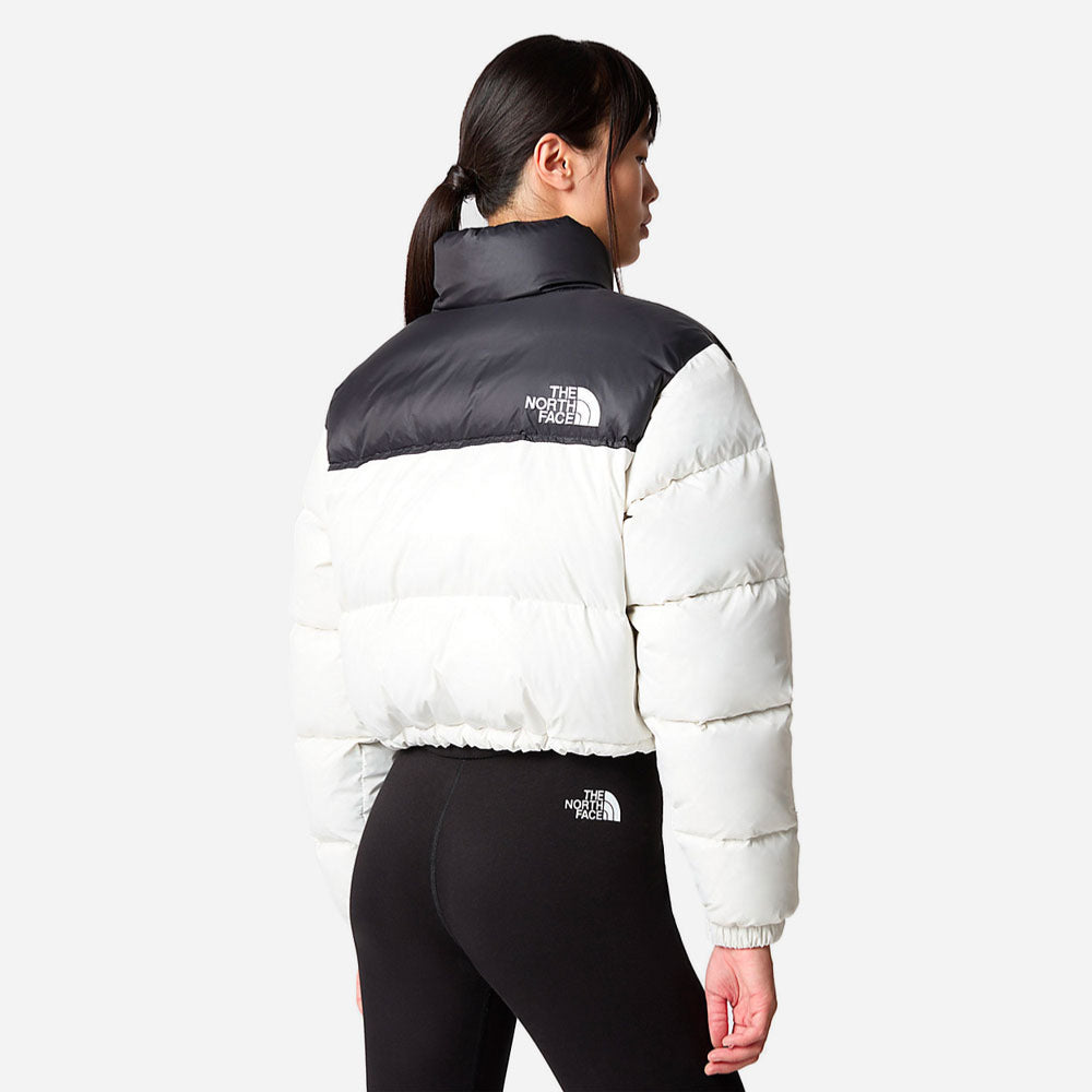The North Face - Women Retro Nuptse Short Jacket - Gardenia White - TNF Black