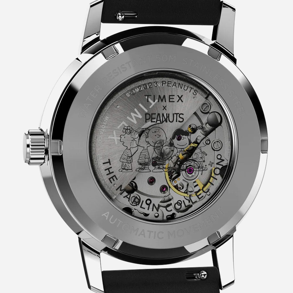 Timex - Marlin Automatic X Peanuts Snoopy Flying Ace Watch - Black / Stainless Steel