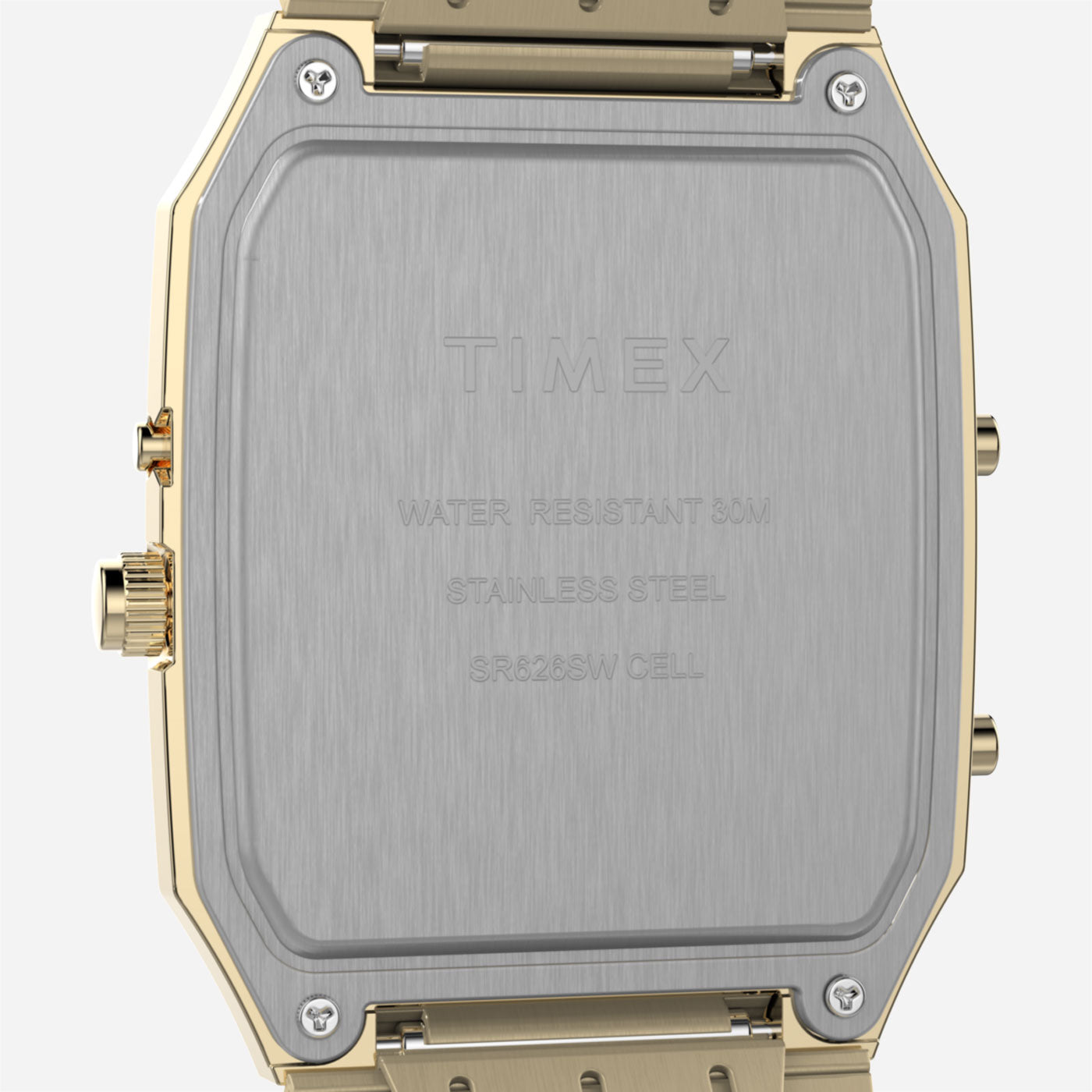 Timex - Q Timex® 1982 Ana-Digi Reissue 33mm Stainless Steel Bracelet Watch - Gold-Tone / Gold-Tone