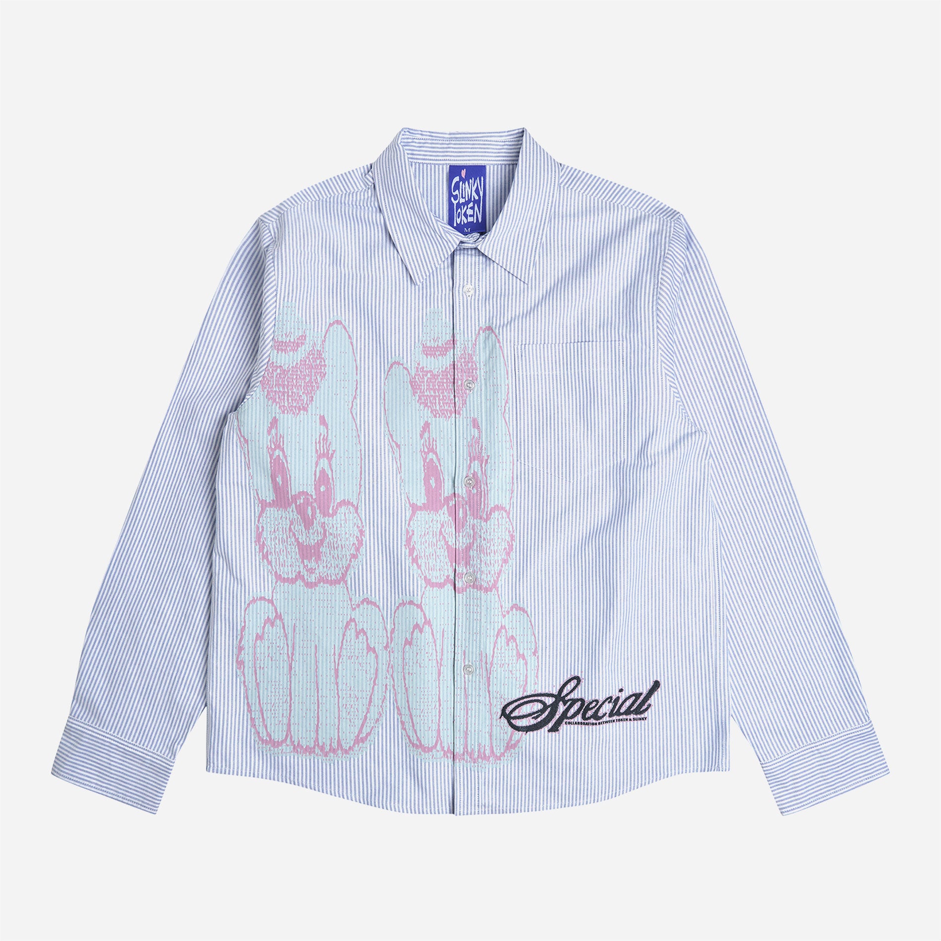 Token x Slinky - Puppy World Shirt - Blue / White Striped