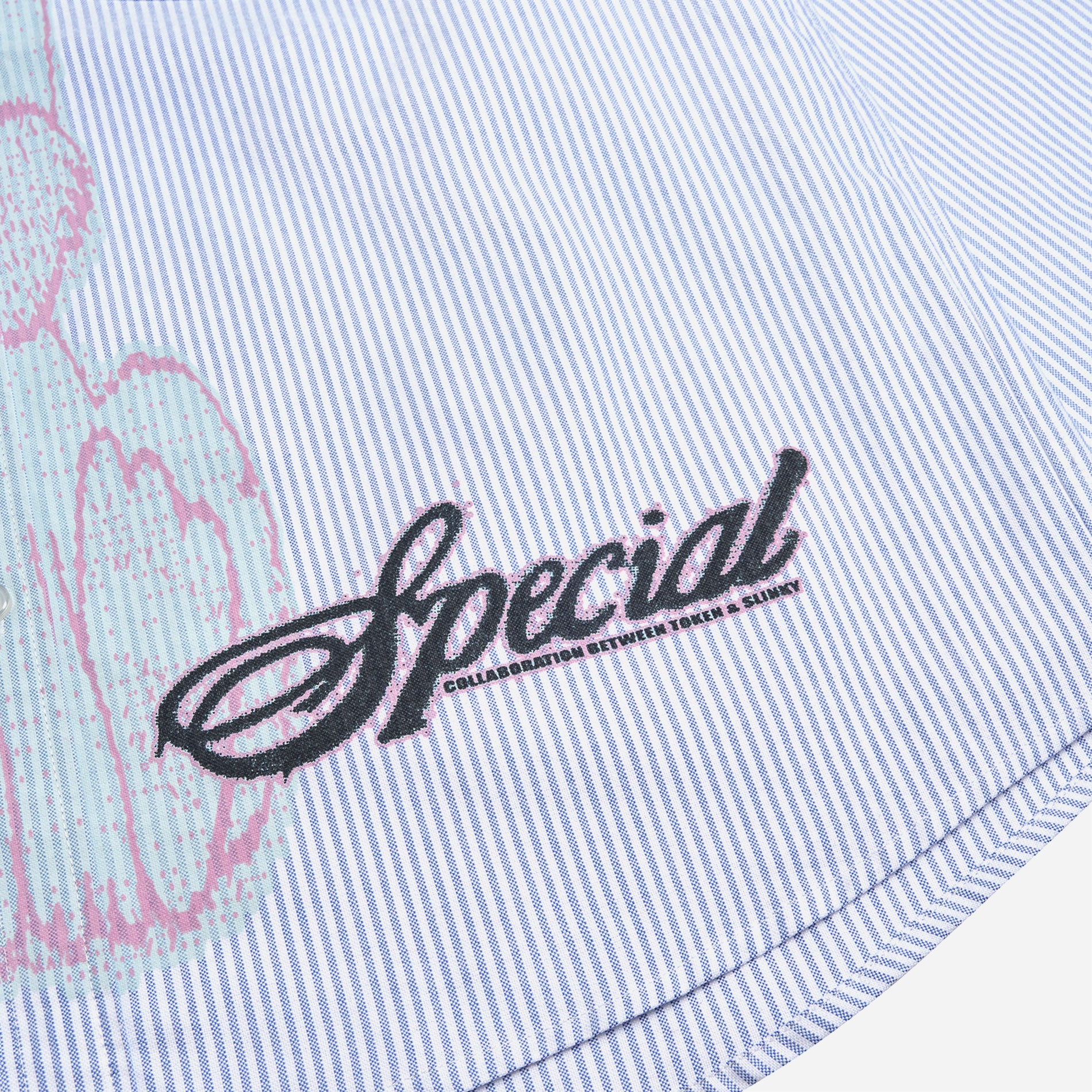 Token x Slinky - Puppy World Shirt - Blue / White Striped