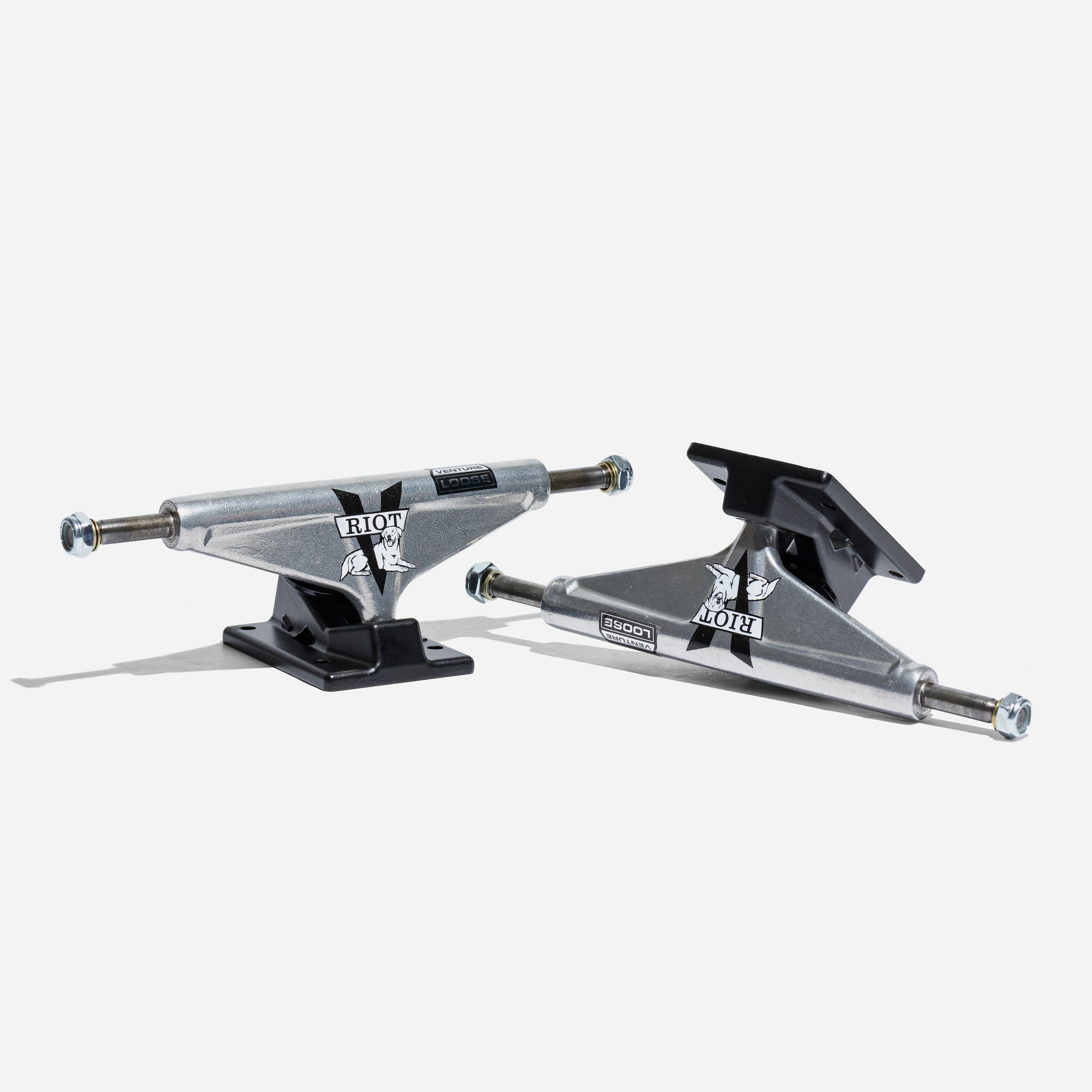Venture Trucks x Riot - Team Trucks - Silver / Black (2 Trucks)