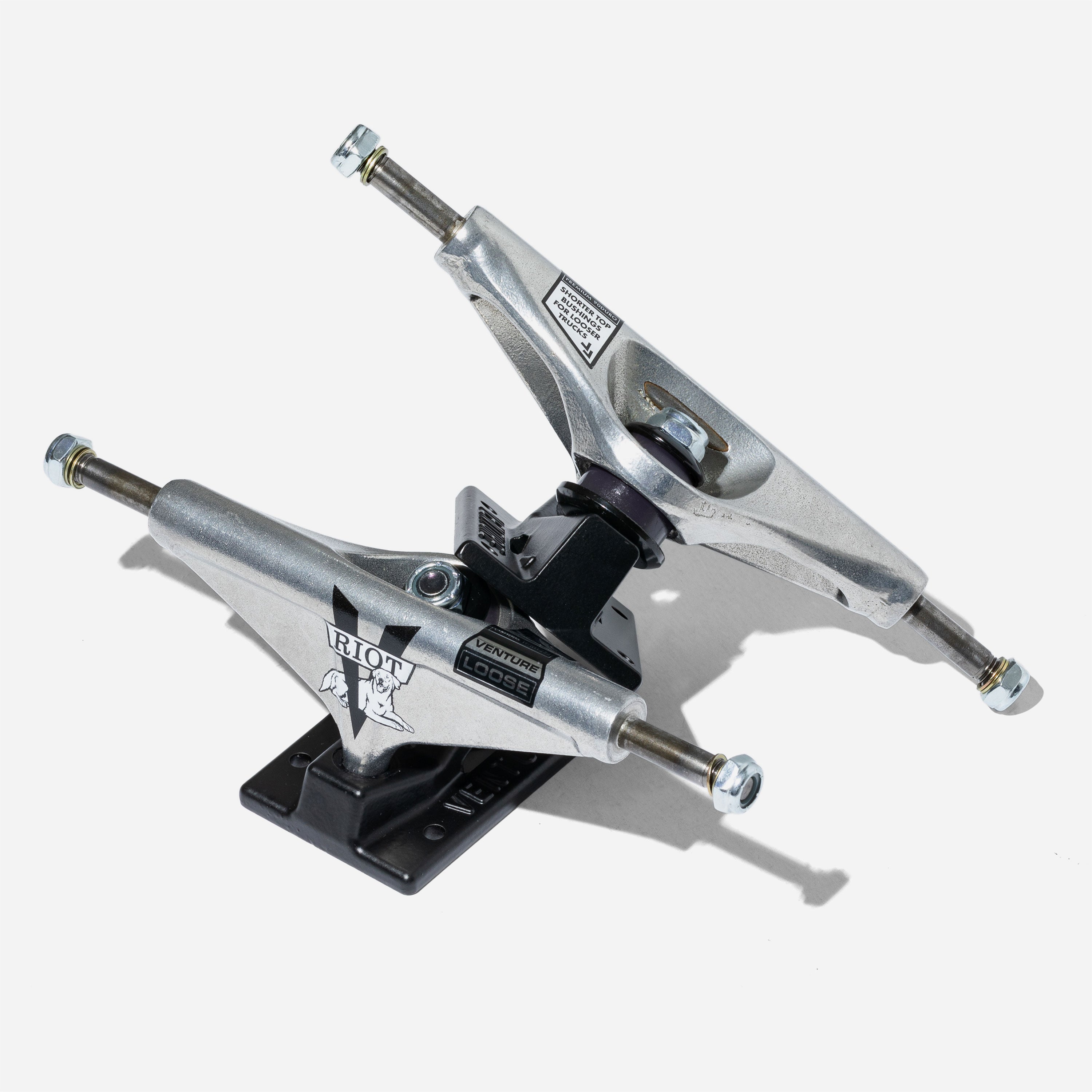 Venture Trucks x Riot - Team Trucks - Silver / Black (2 Trucks)