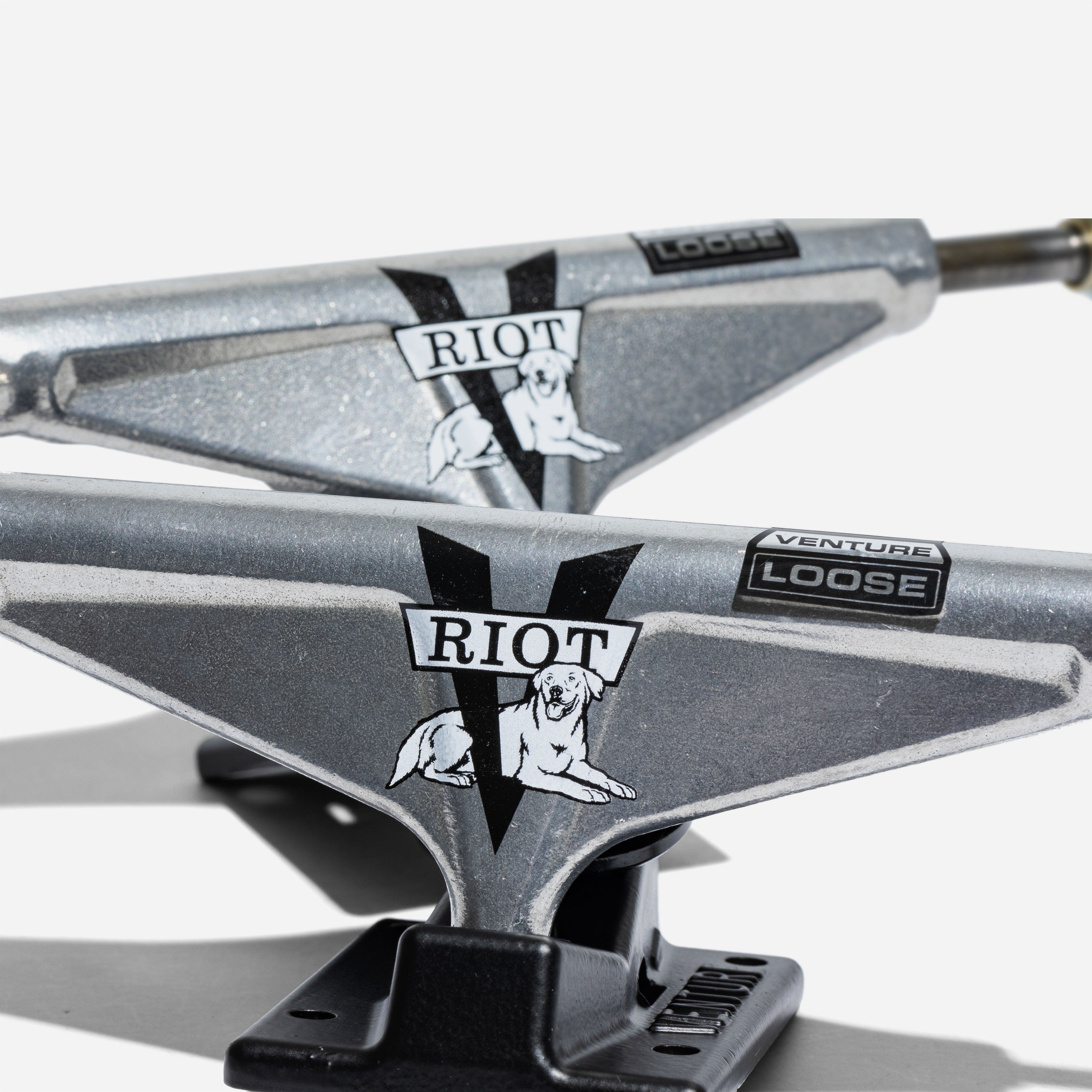 Venture Trucks x Riot - Team Trucks - Silver / Black (2 Trucks)