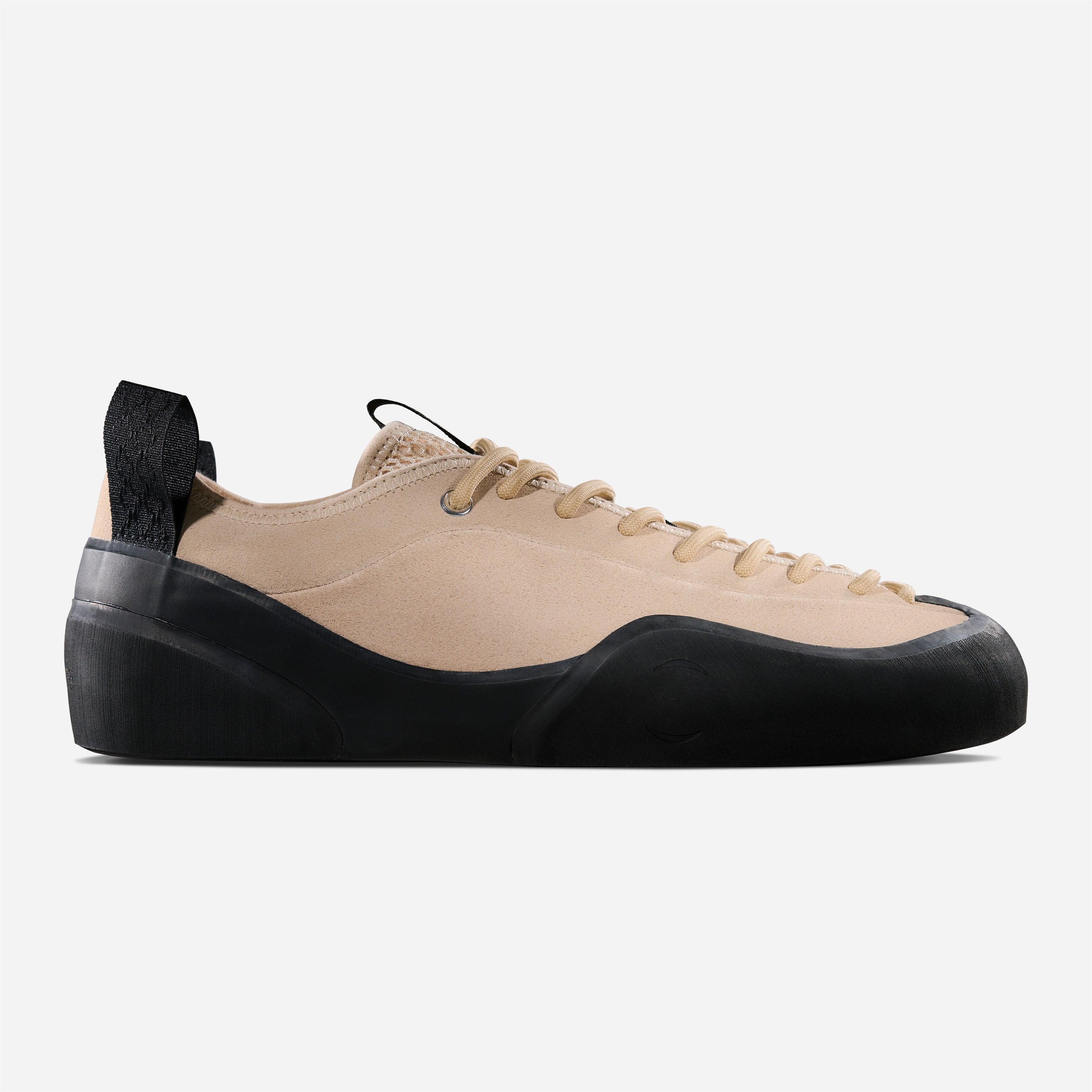 Village PM - 1 PM Leather Suede - Cream Beige / Natural Black