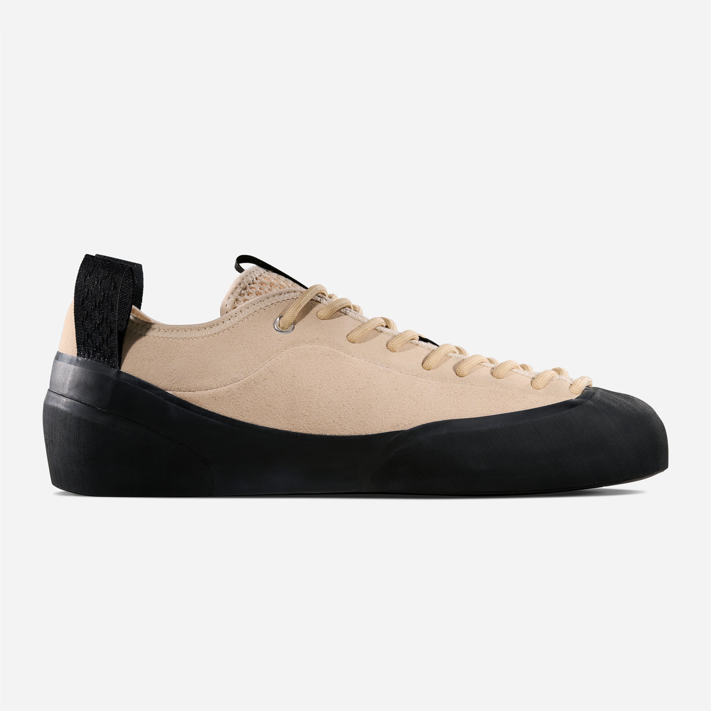 Village PM - 1 PM Leather Suede - Cream Beige / Natural Black