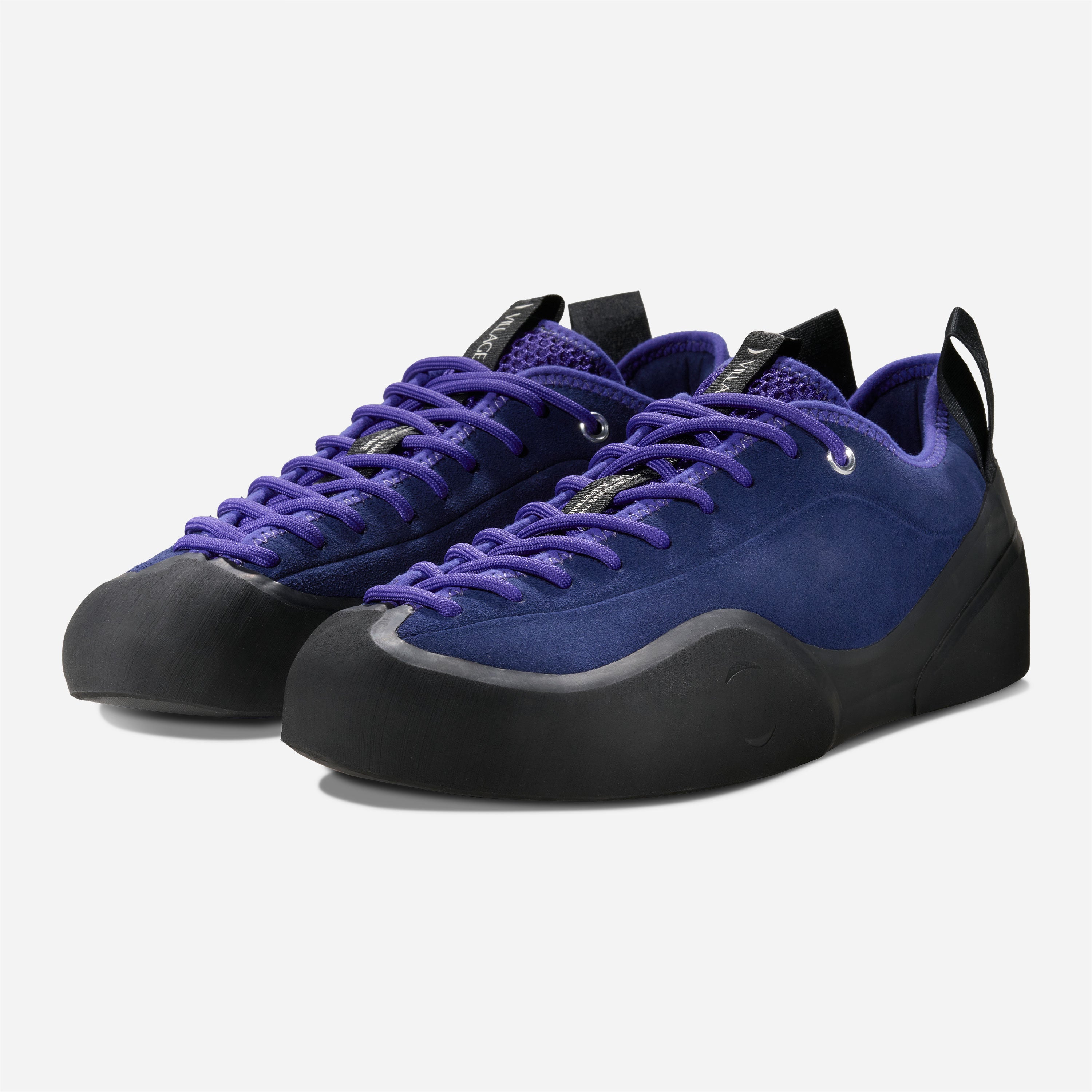 Village PM - 1 PM Leather Suede - Navy Purple / Natural Black