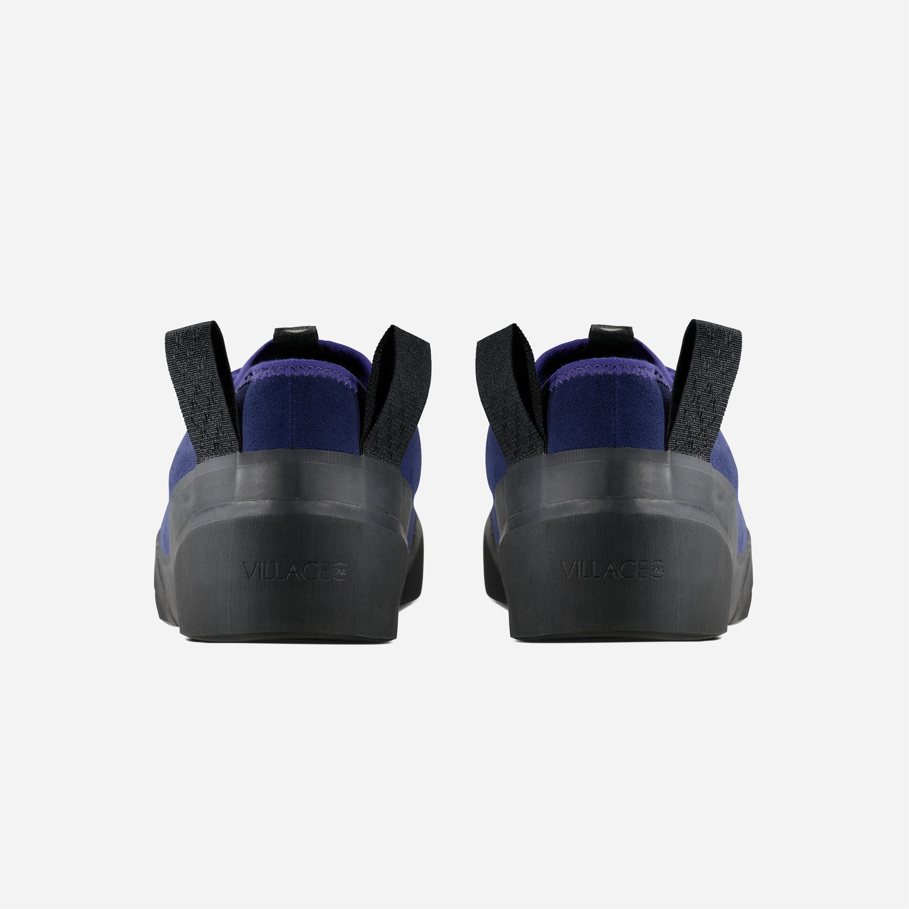 Village PM - 1 PM Leather Suede - Navy Purple / Natural Black