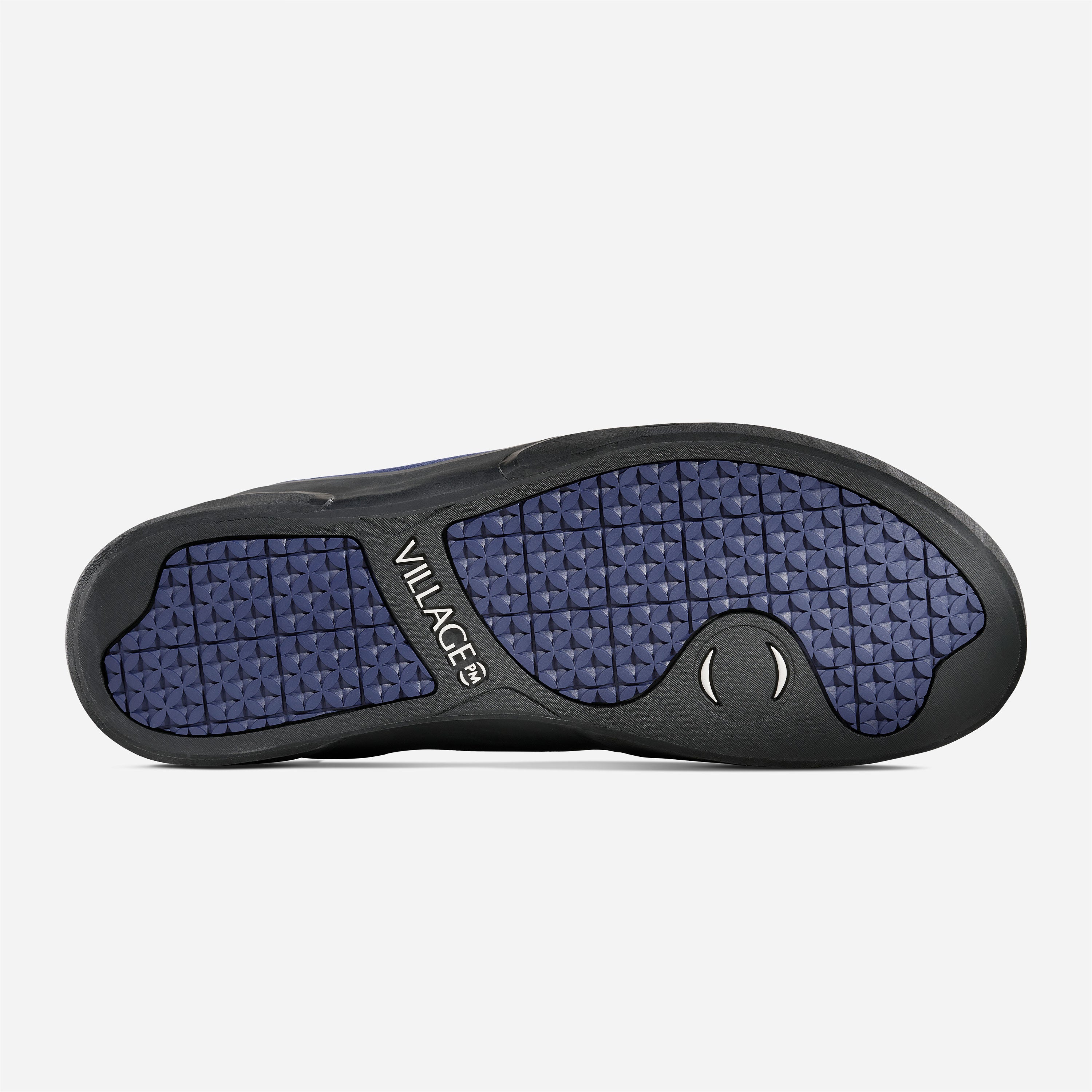 Village PM - 1 PM Leather Suede - Navy Purple / Natural Black