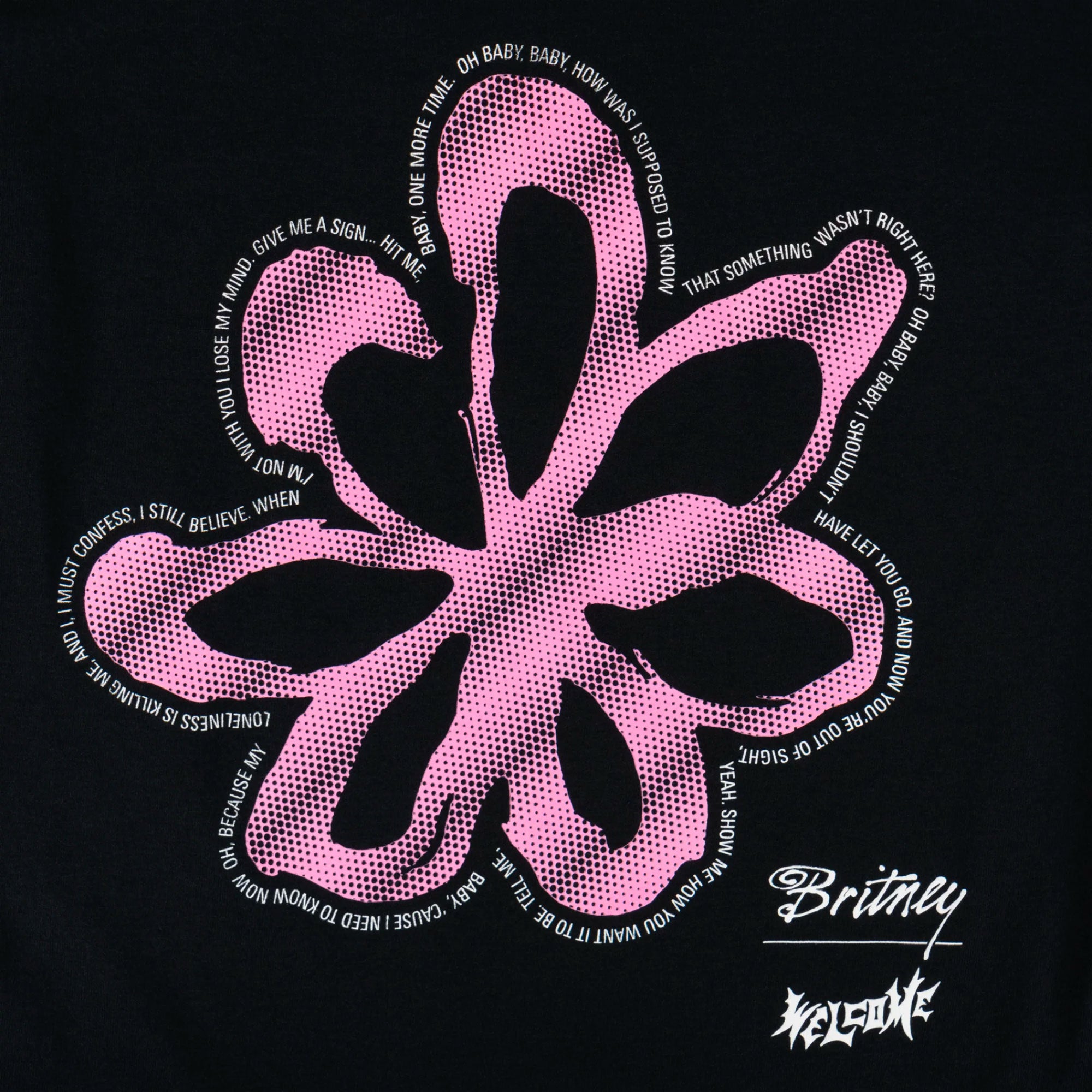 WELCOME X BRITNEY SPEARS - FLOWER TEE - Black