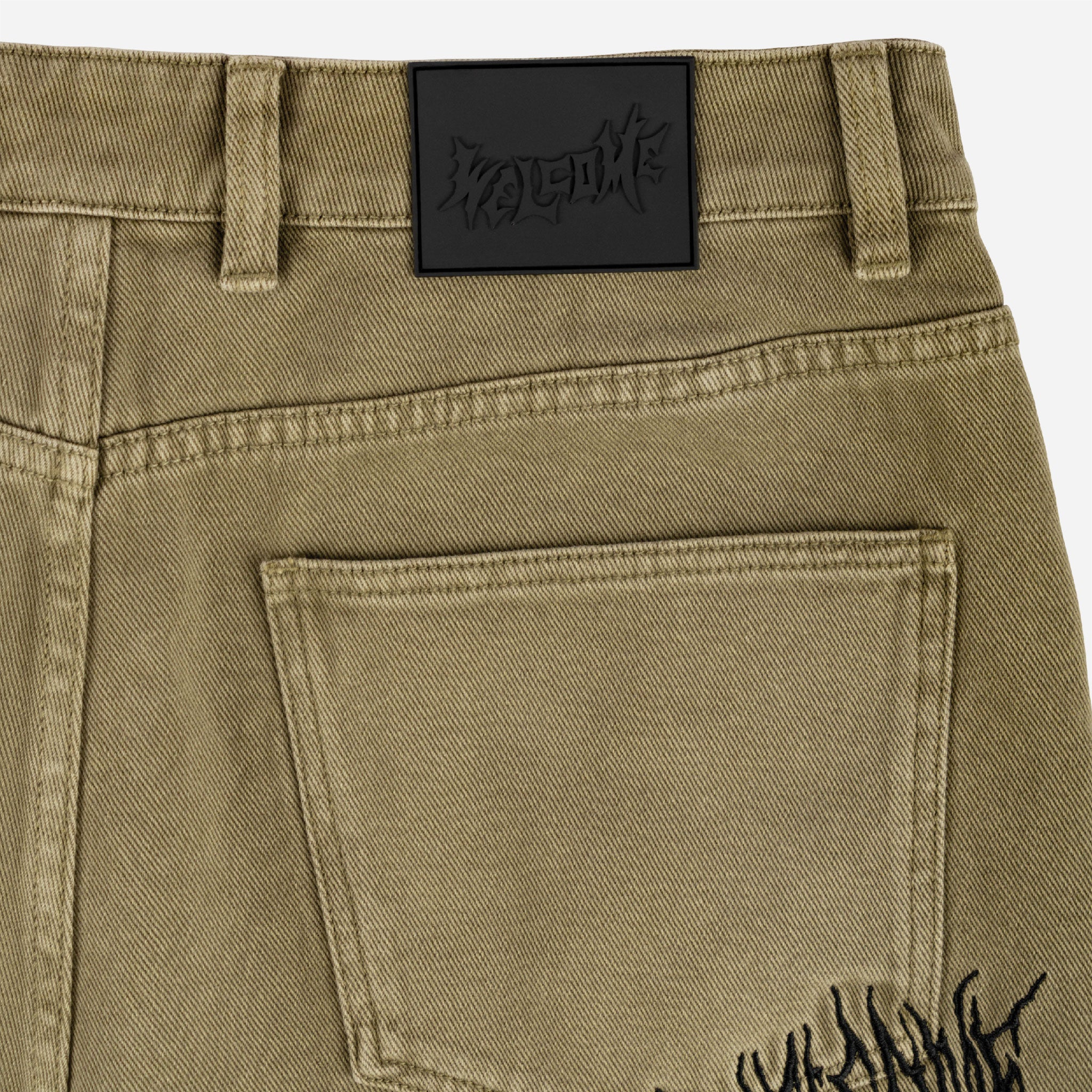 Welcome - Chasm Baggy Denim Jort - Cedar