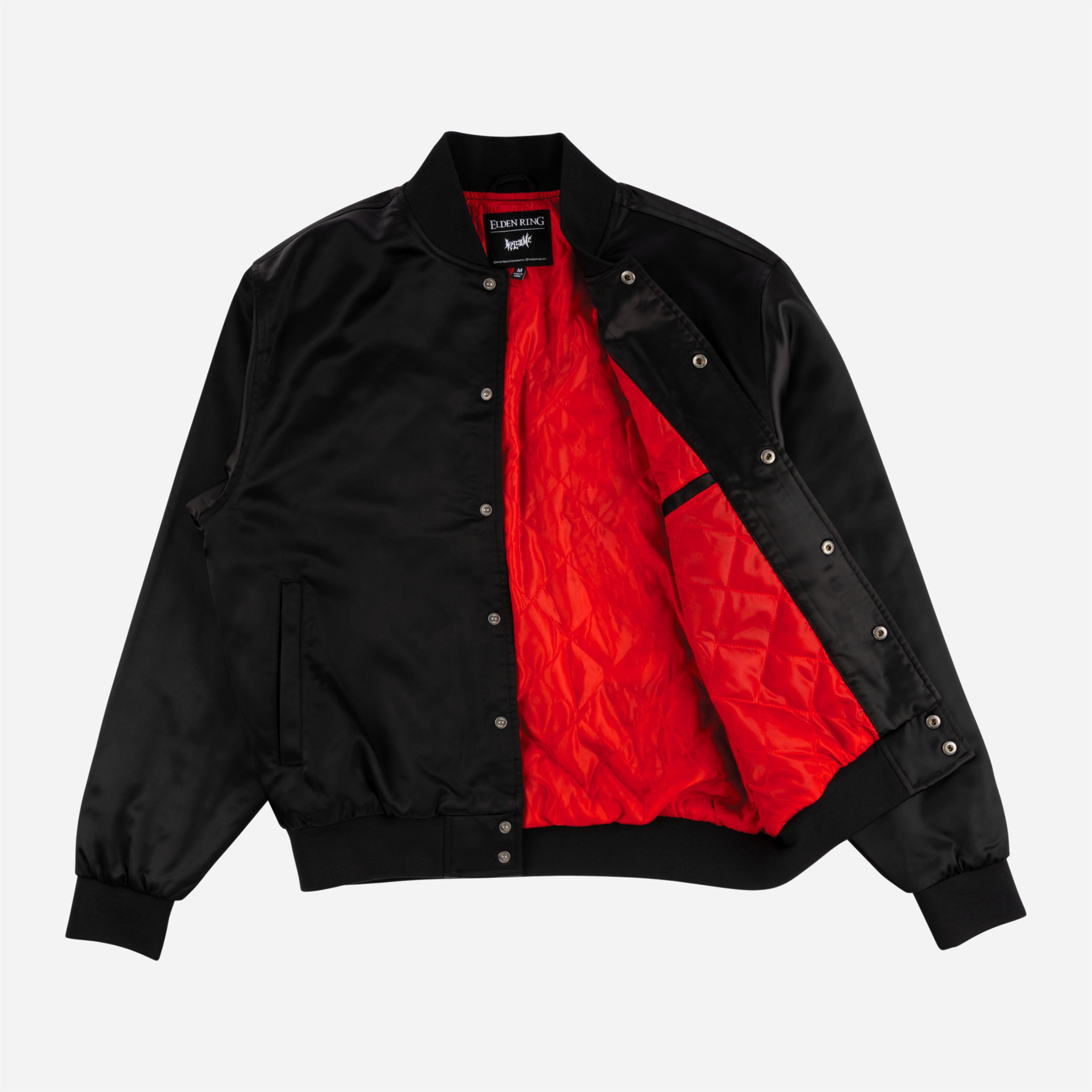 Welcome x Elden Ring - Malenia Embroidered Satin Souvenir Jacket - Black