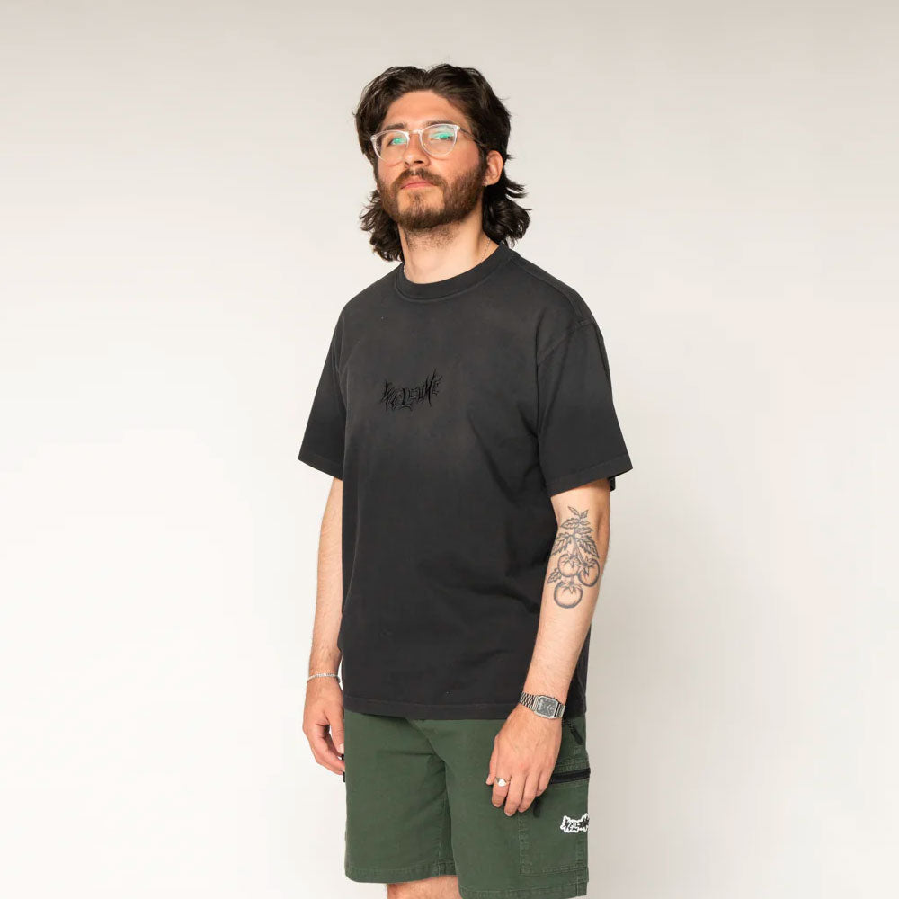 WELCOME SKATEBOARDS - VAMP SS GARMENT DYED ENZYME WASHED KNIT- Black