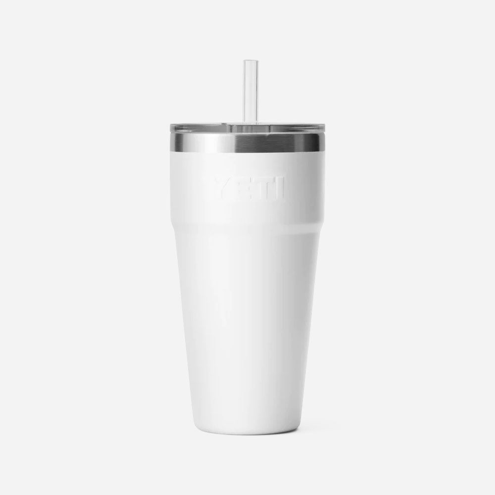 Yeti - glass 26 oz (760 ml) with straw lid - White