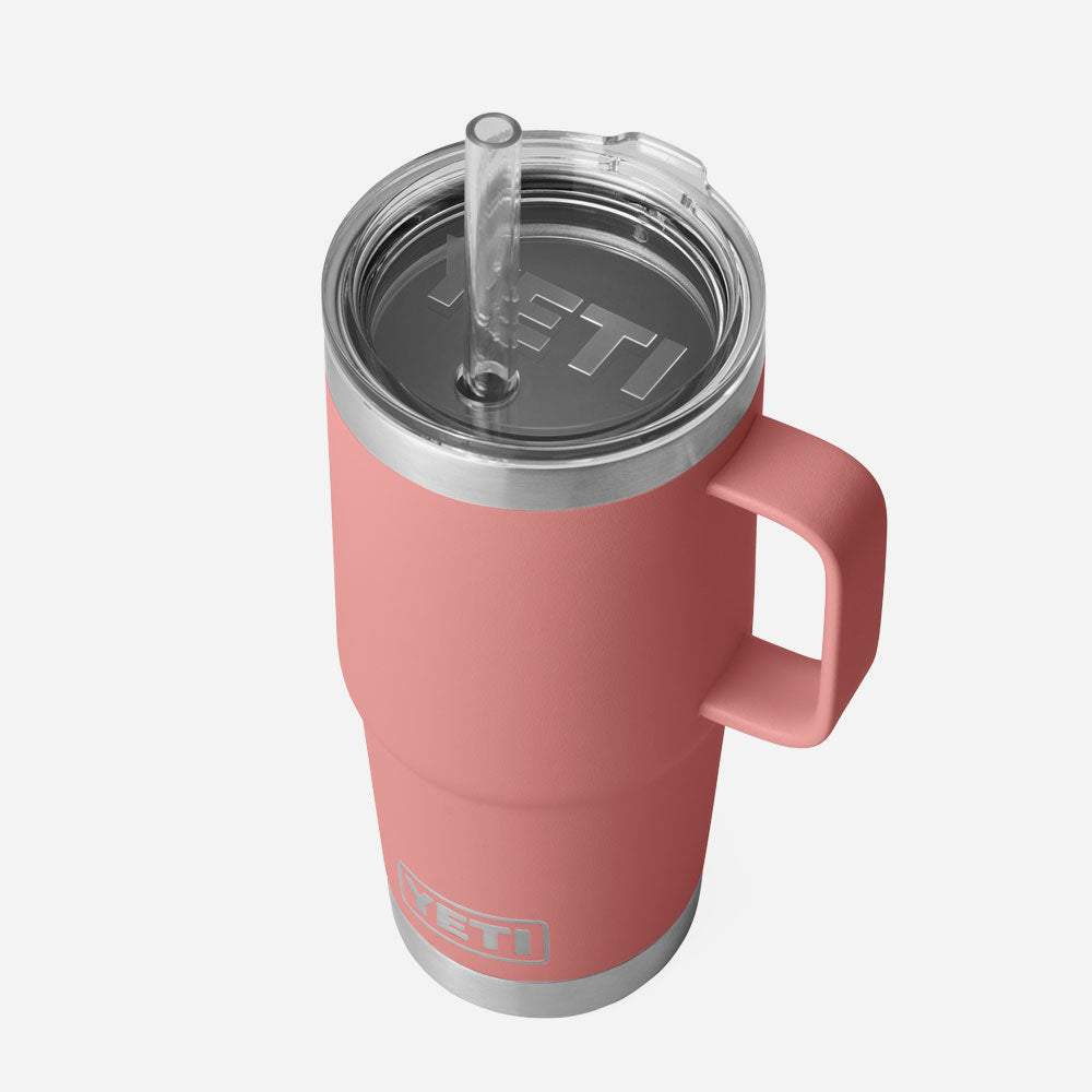 Yeti - Mug Rambler 25 Oz (710 ml) with straw lid - Sandstone Pink