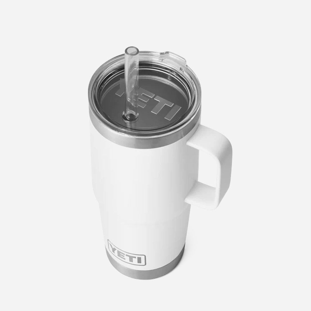 Yeti - Mug Rambler 25 Oz (710 ml) with straw lid - White