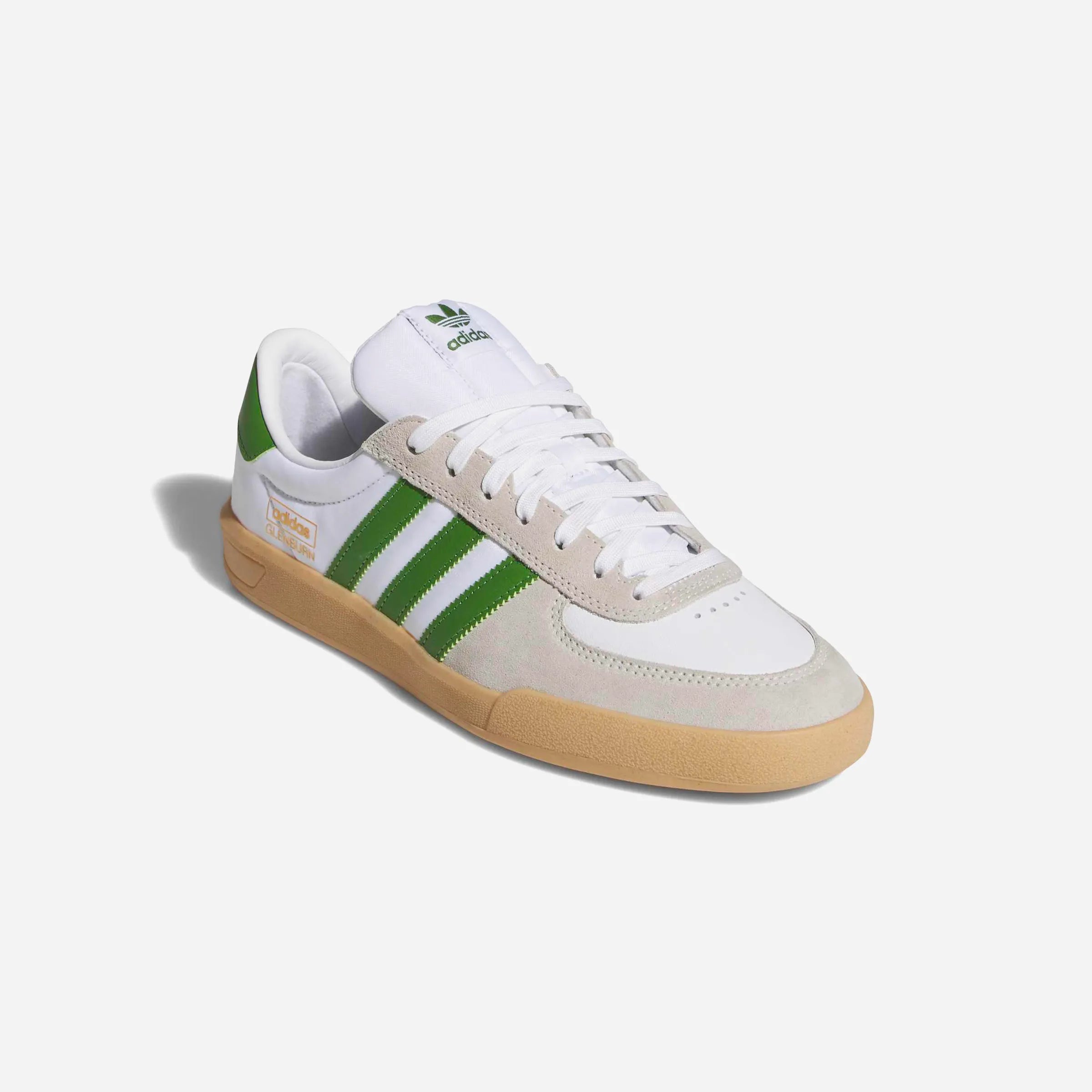 Adidas Skateboarding Glenburn Blanc Vert Semelle Gomme