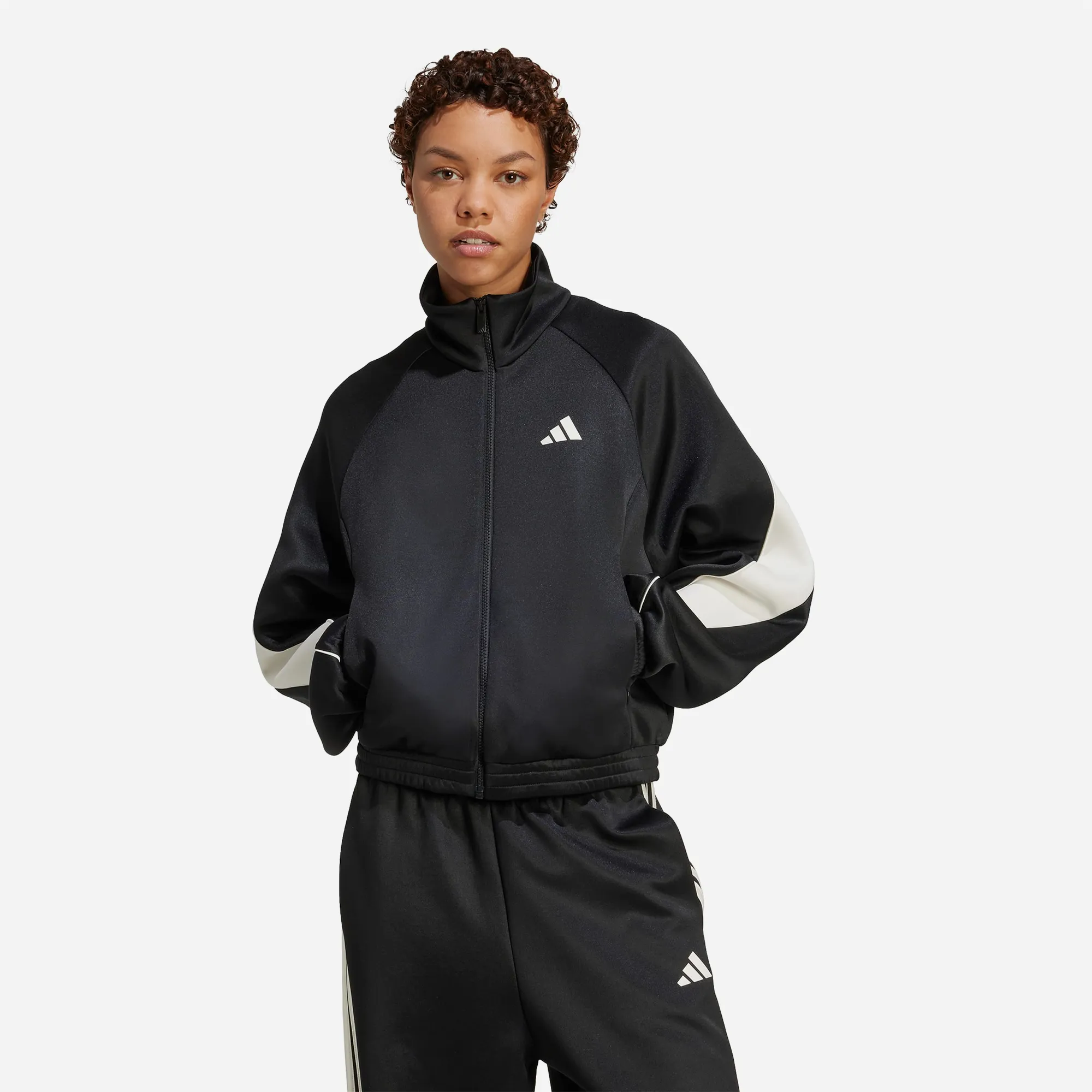 Adidas Stadium Track Top Women Black Off White