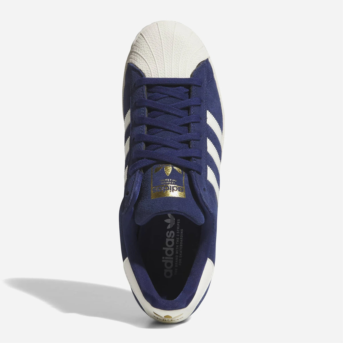 Chaussures Adidas Superstar Adv Dark Blue Chalk White Gold Metallic