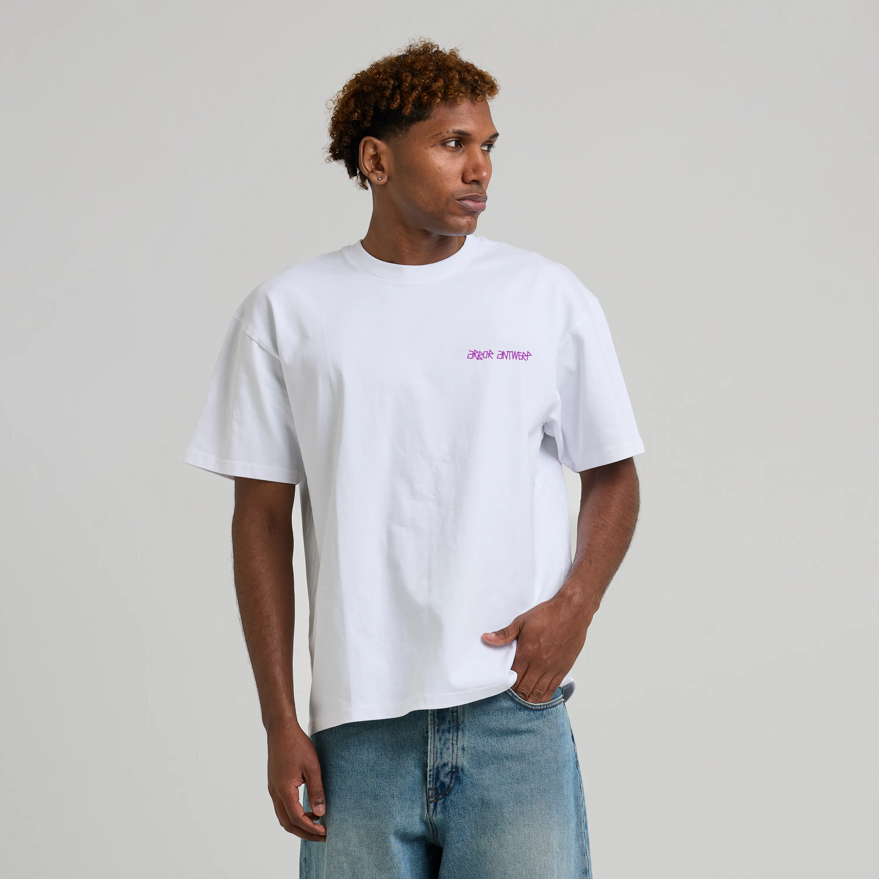 T-shirt Graphique Oversize Arbor Antwerp Two-Tone Flower Purple