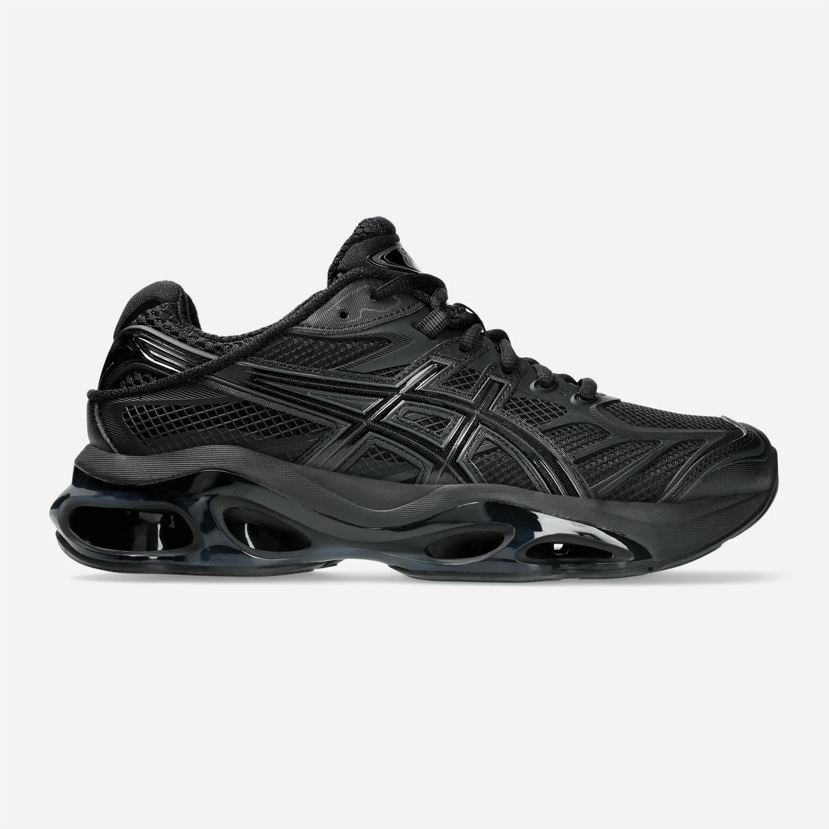 Sneaker ASICS Kinetic 2.0 Black Black, empiècements PU moulés et semelle TRUSSTIC translucide