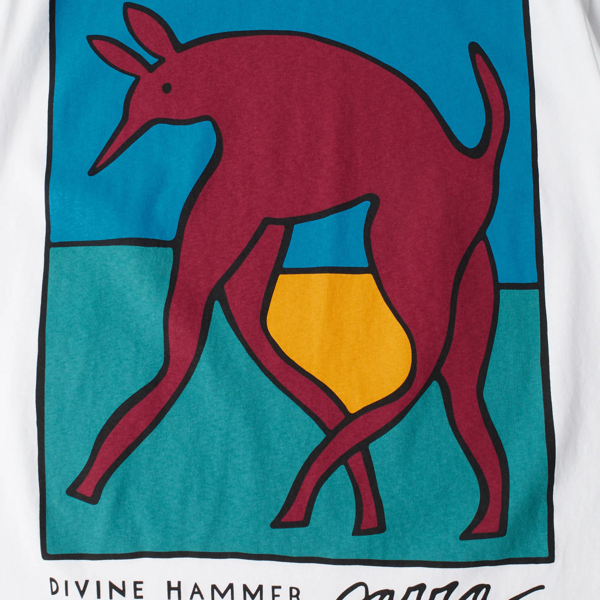 Parra Bear Dog Hammer White T-shirt