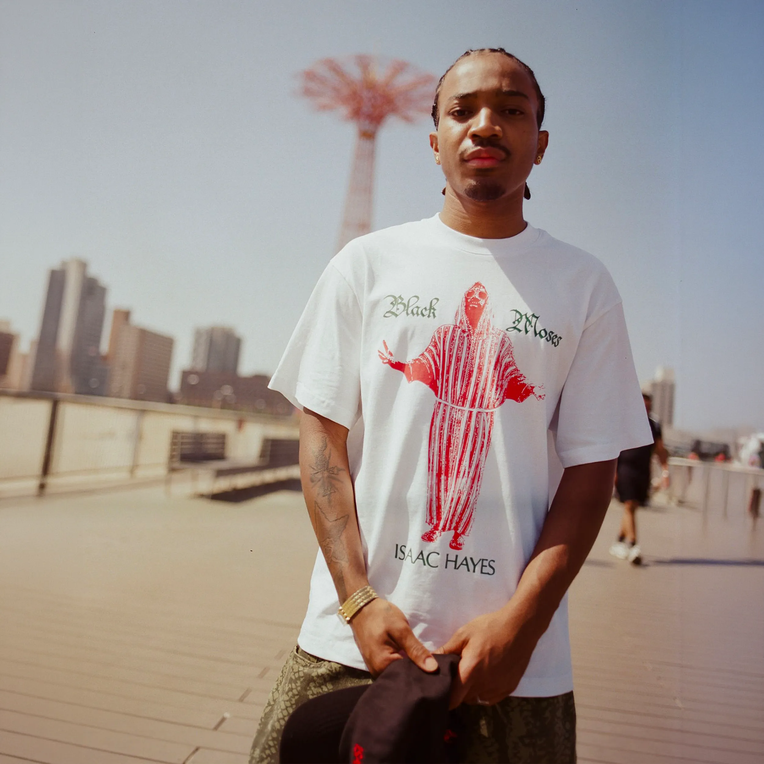 T-shirt Butter Goods Black Moses Tee White