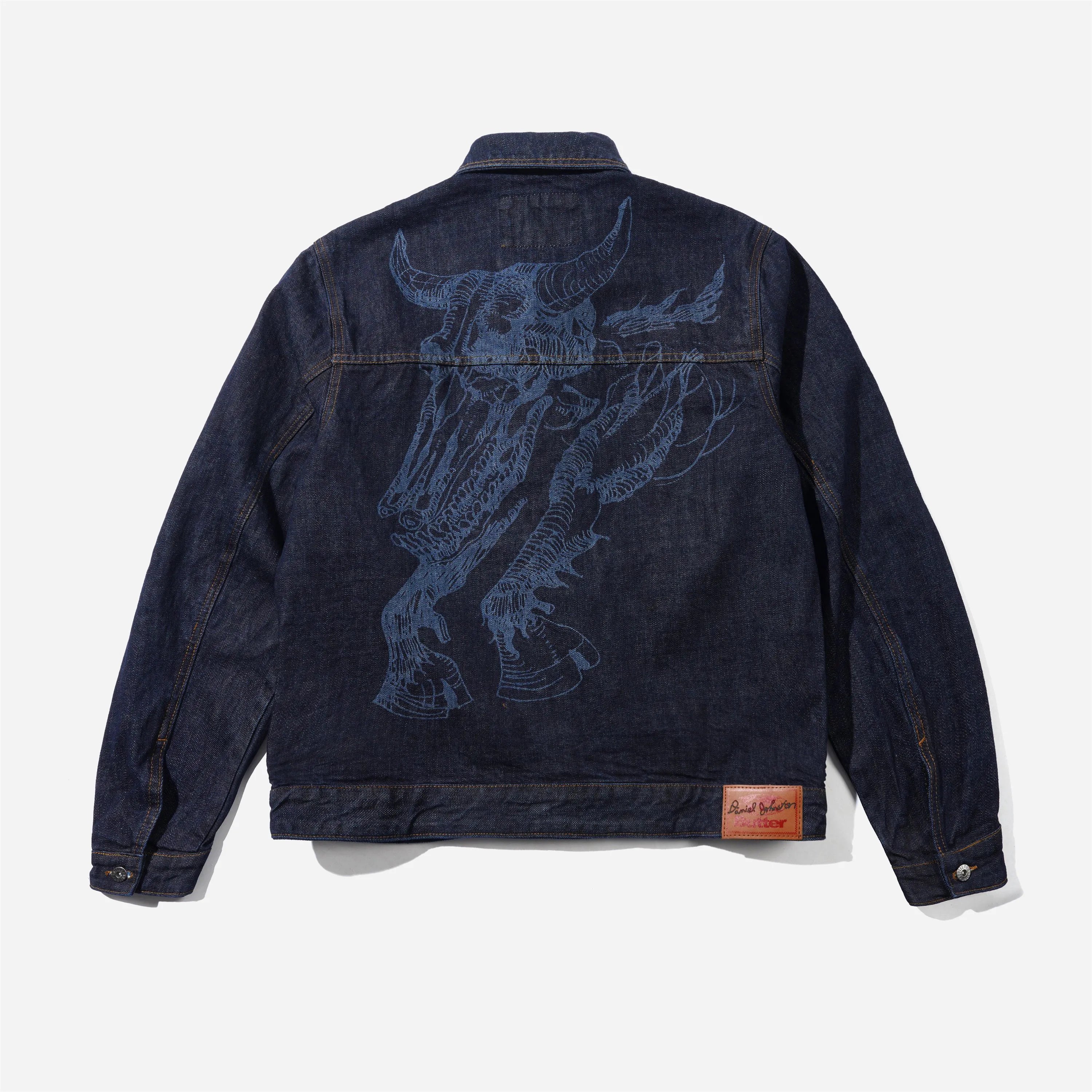 Butter Goods Daniel Johnston Bull Selvedge Denim Jacket Raw Indigo