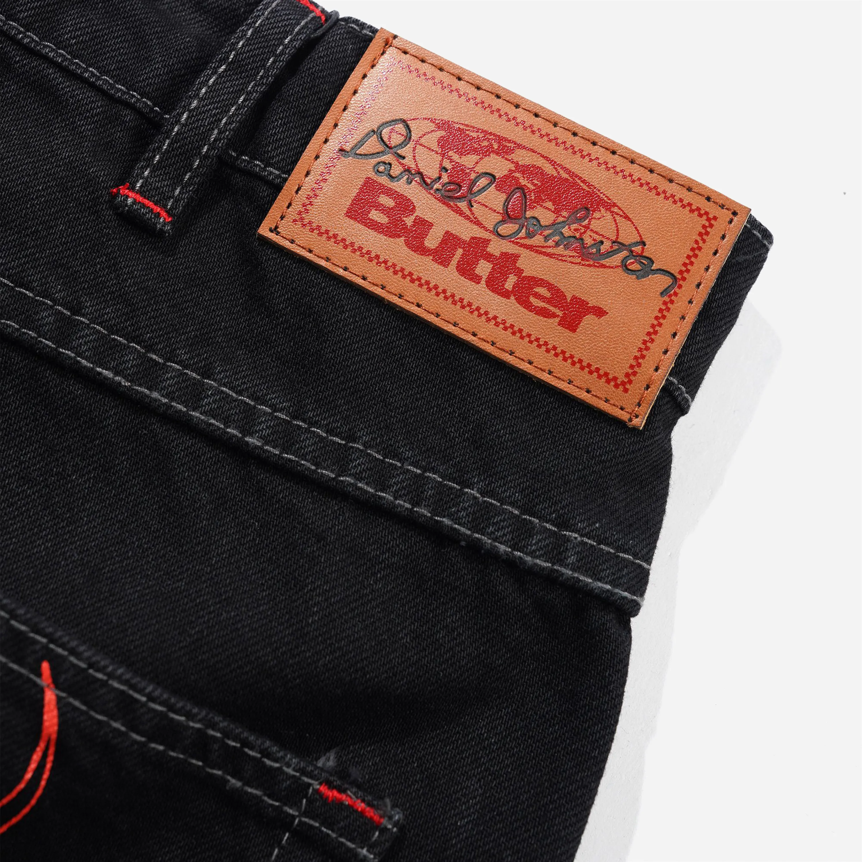 Butter Goods Daniel Johnston Dragon Denim Shorts Washed Black