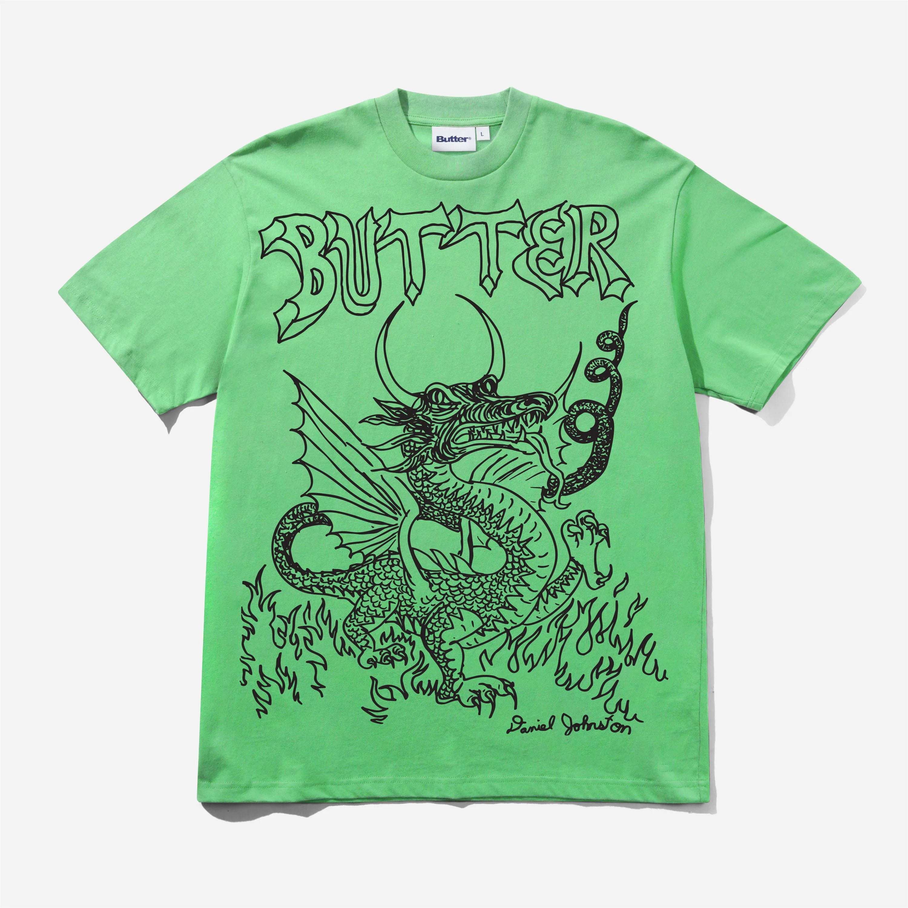 Butter Goods Daniel Johnston Dragon Tee Lime