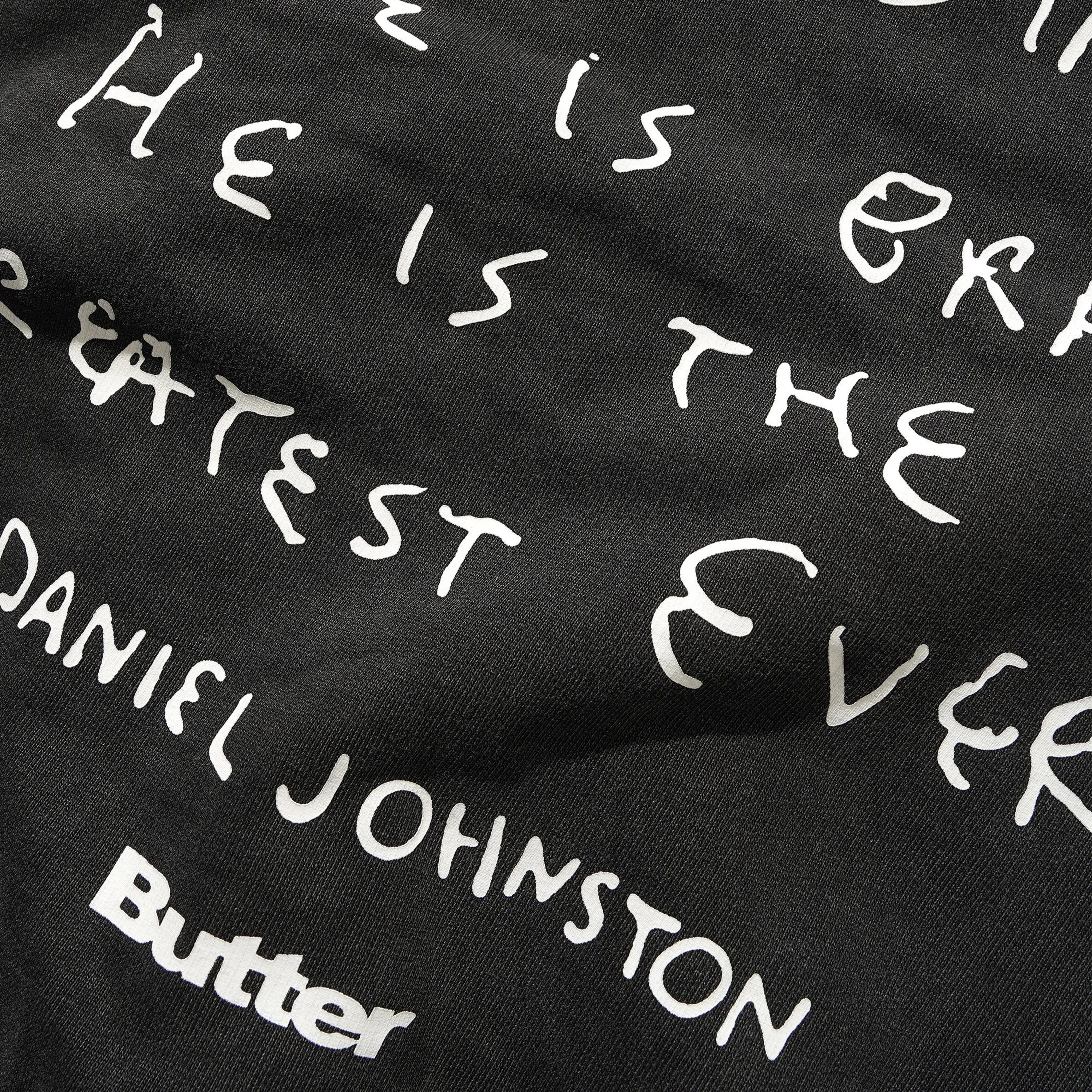 Butter Goods Daniel Johnston Enemy Pullover Hood Distressed Washed Black
