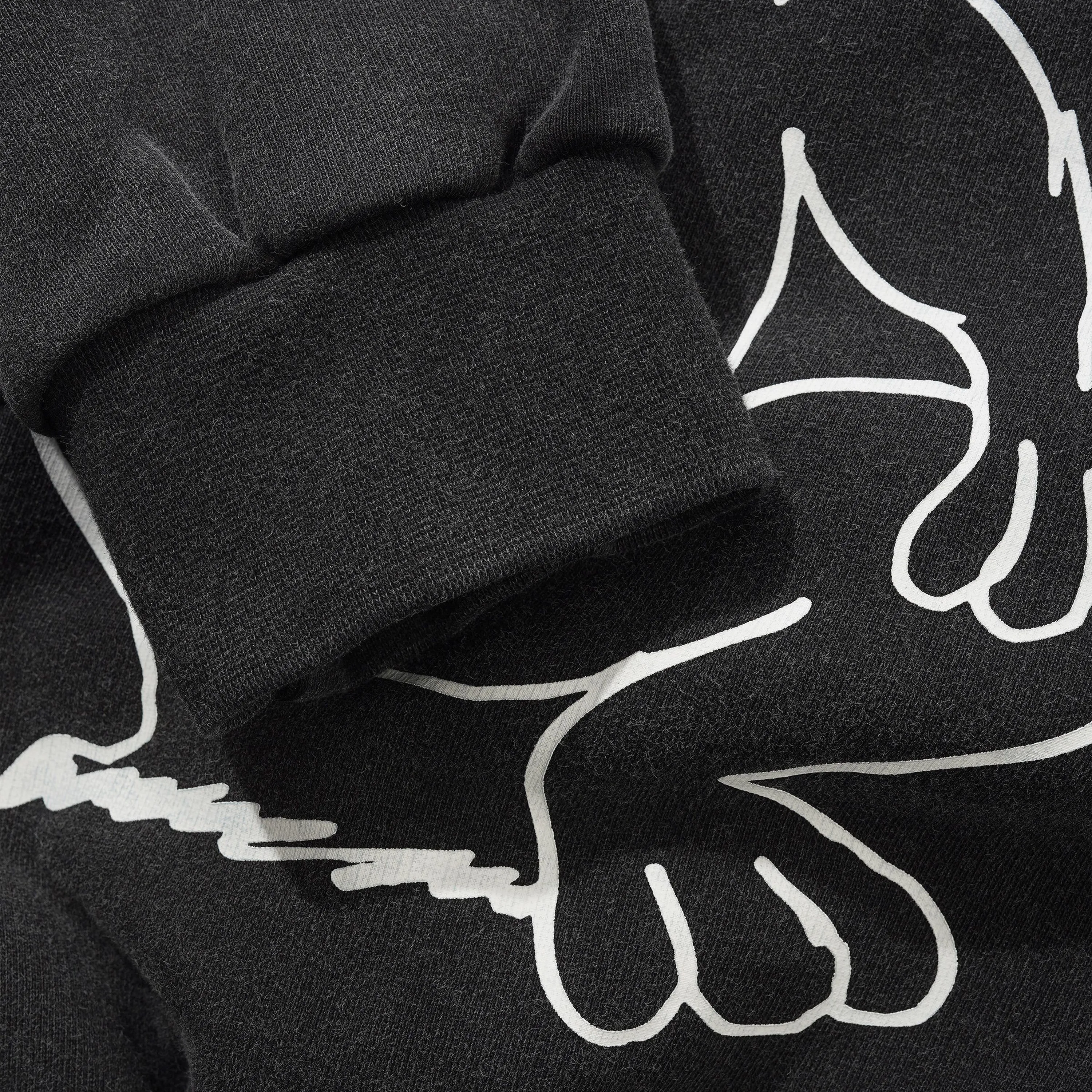 Butter Goods Daniel Johnston Enemy Pullover Hood Distressed Washed Black