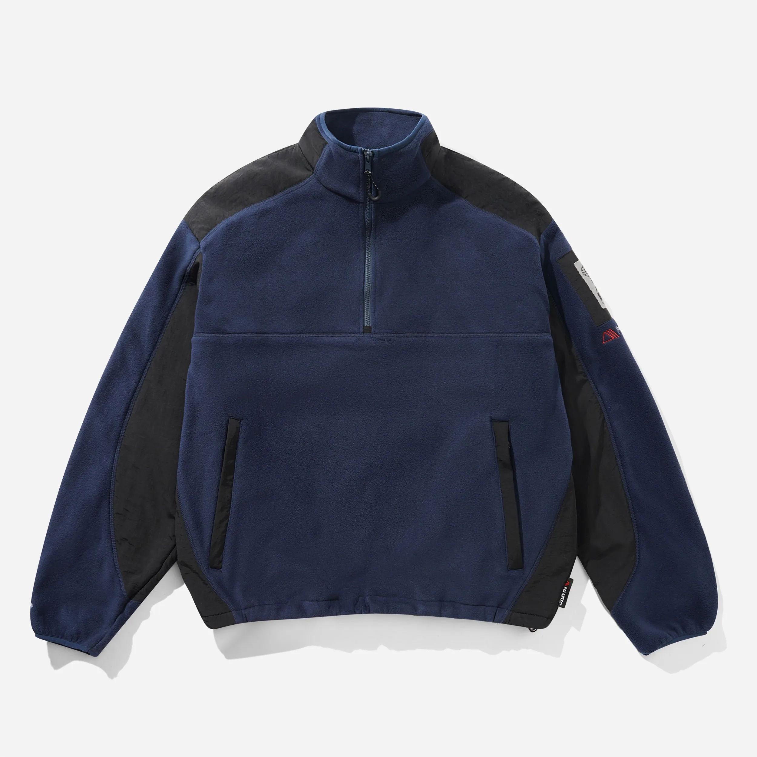 Polaire bleu marine et noir Butter Goods Polartec 1/4 Zip Pullover homme vue de face