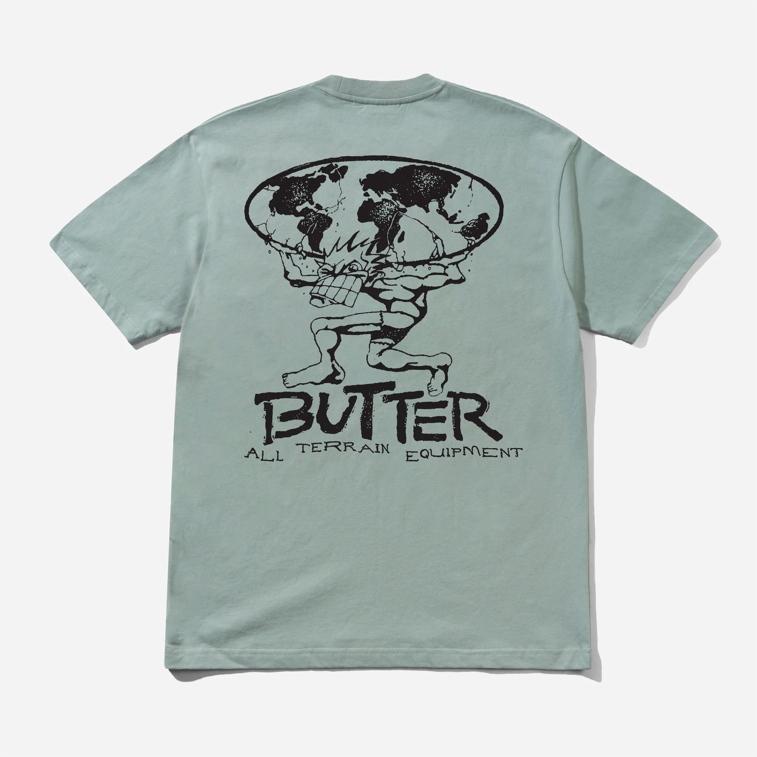 Dos du t-shirt Butter Goods Terrain avec grande sérigraphie graphique.