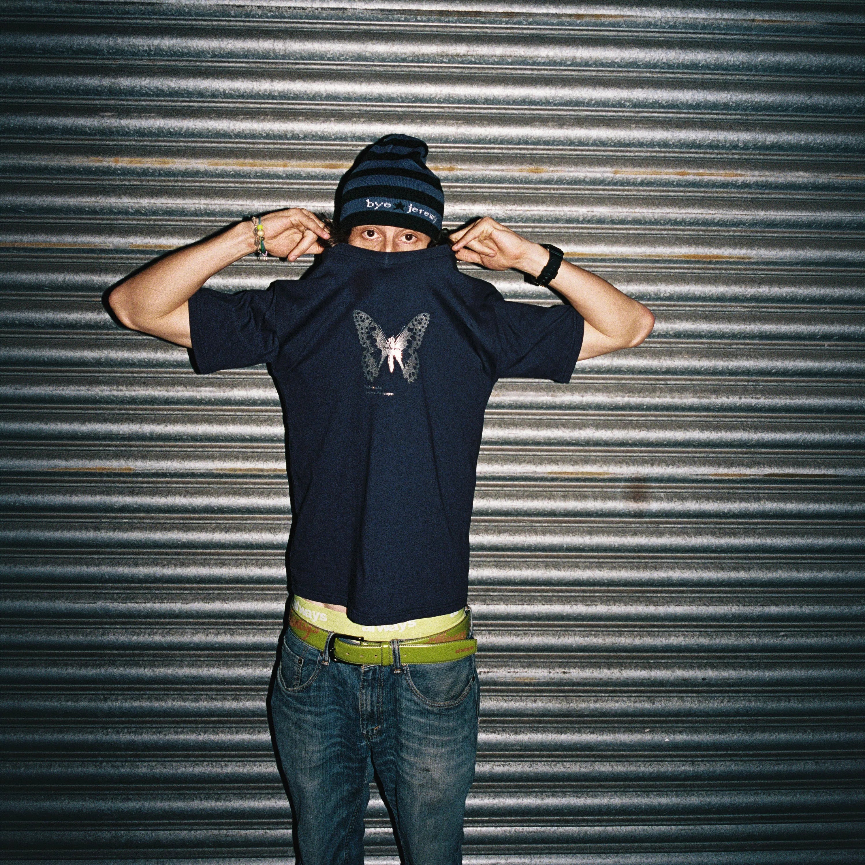 T-shirt Bye Jeremy Butterfly Navy