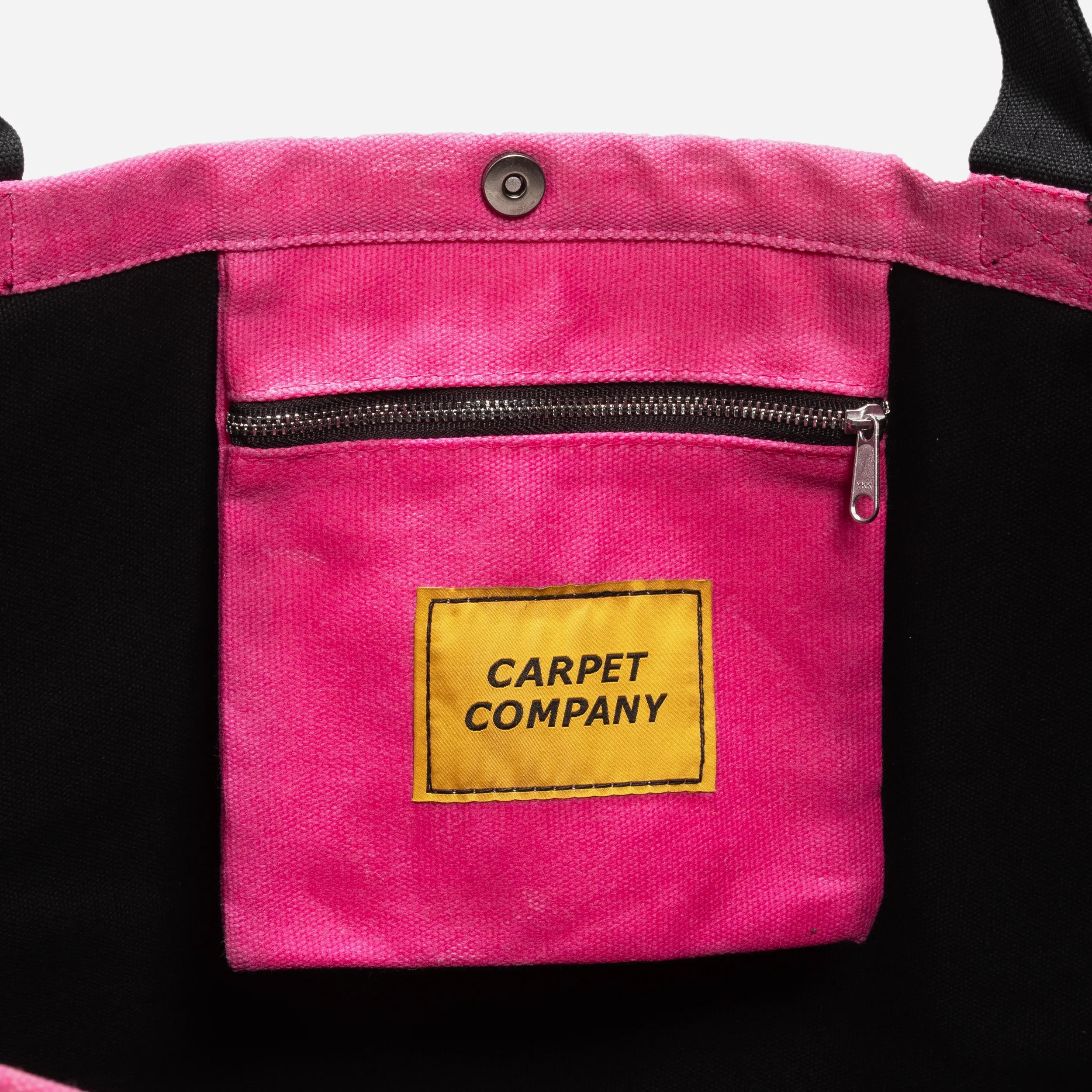 Carpet Company Varsity Tote Bag Pink Black