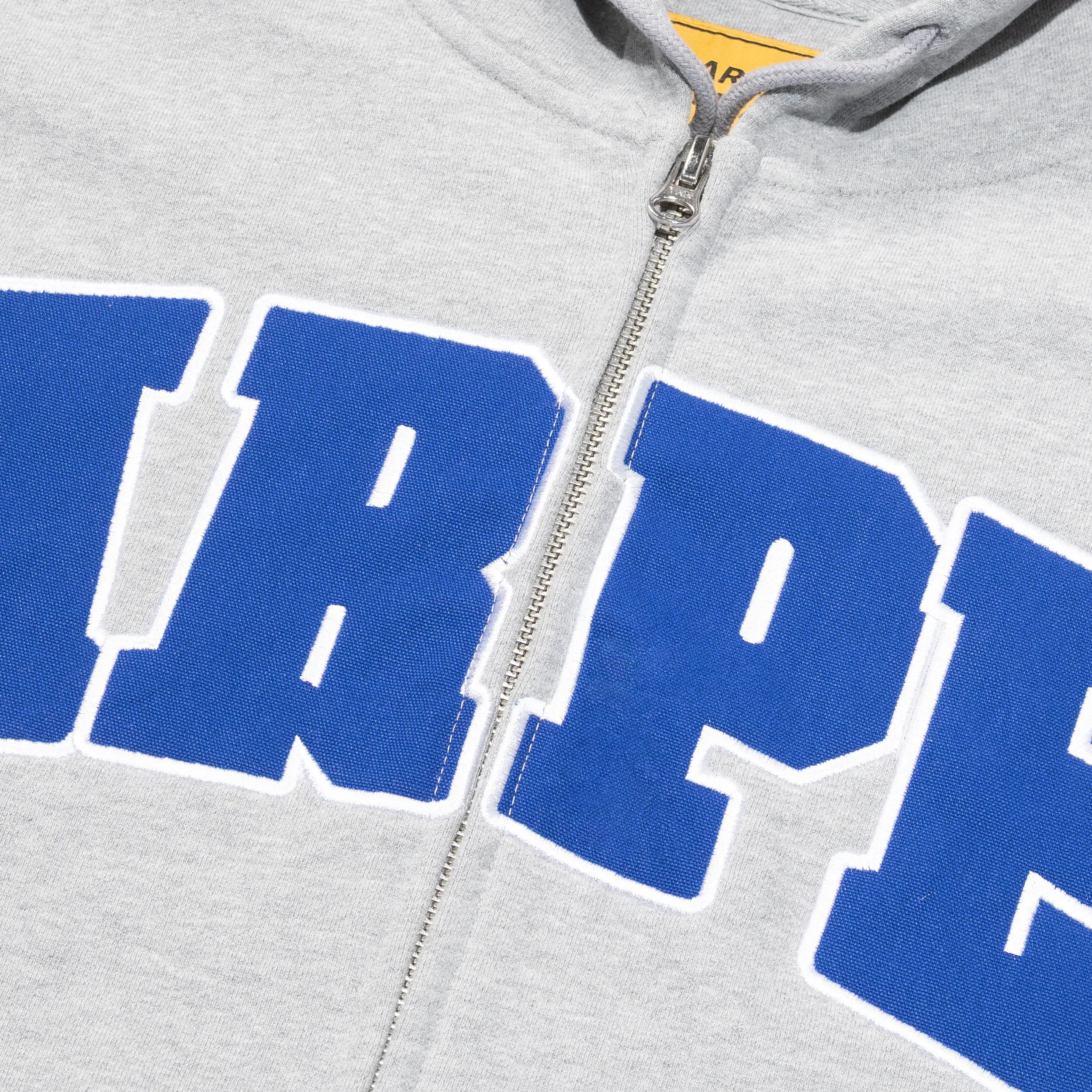 Carpet Company Varsity Zip Up Hoodie Grey