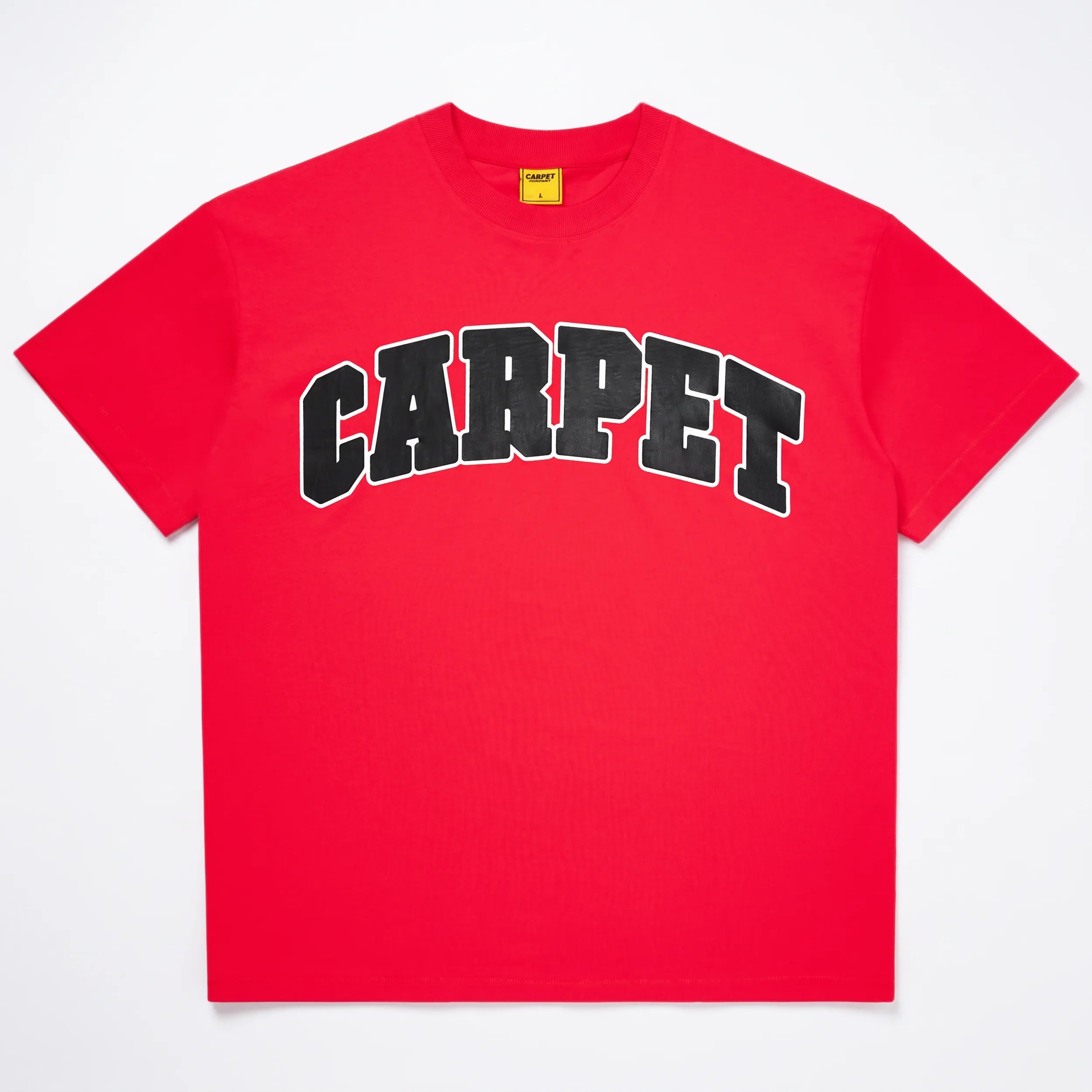 T-shirt rouge Carpet Company Varsity vue de face.