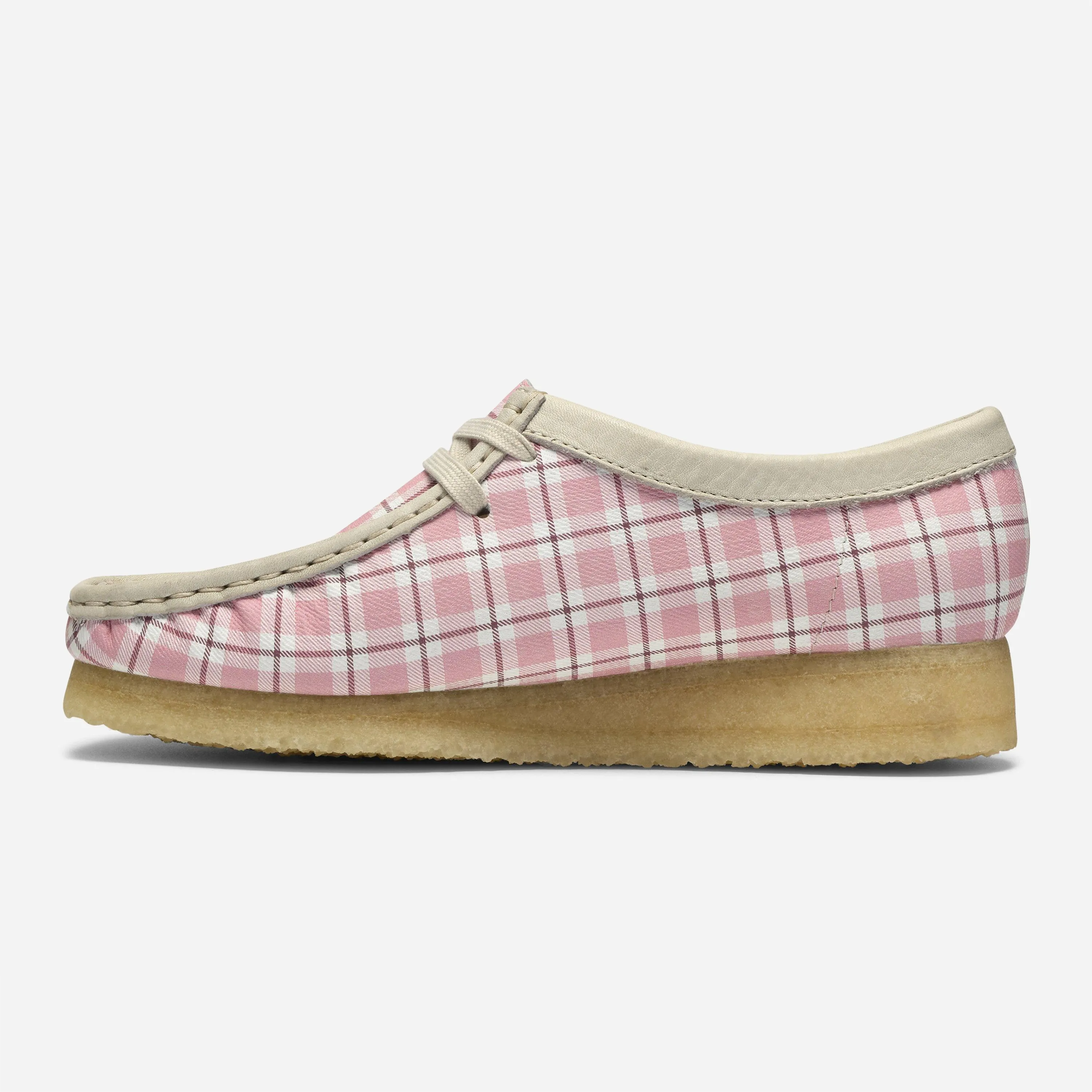 Clarks Originals Women's Wallabee Pink Check