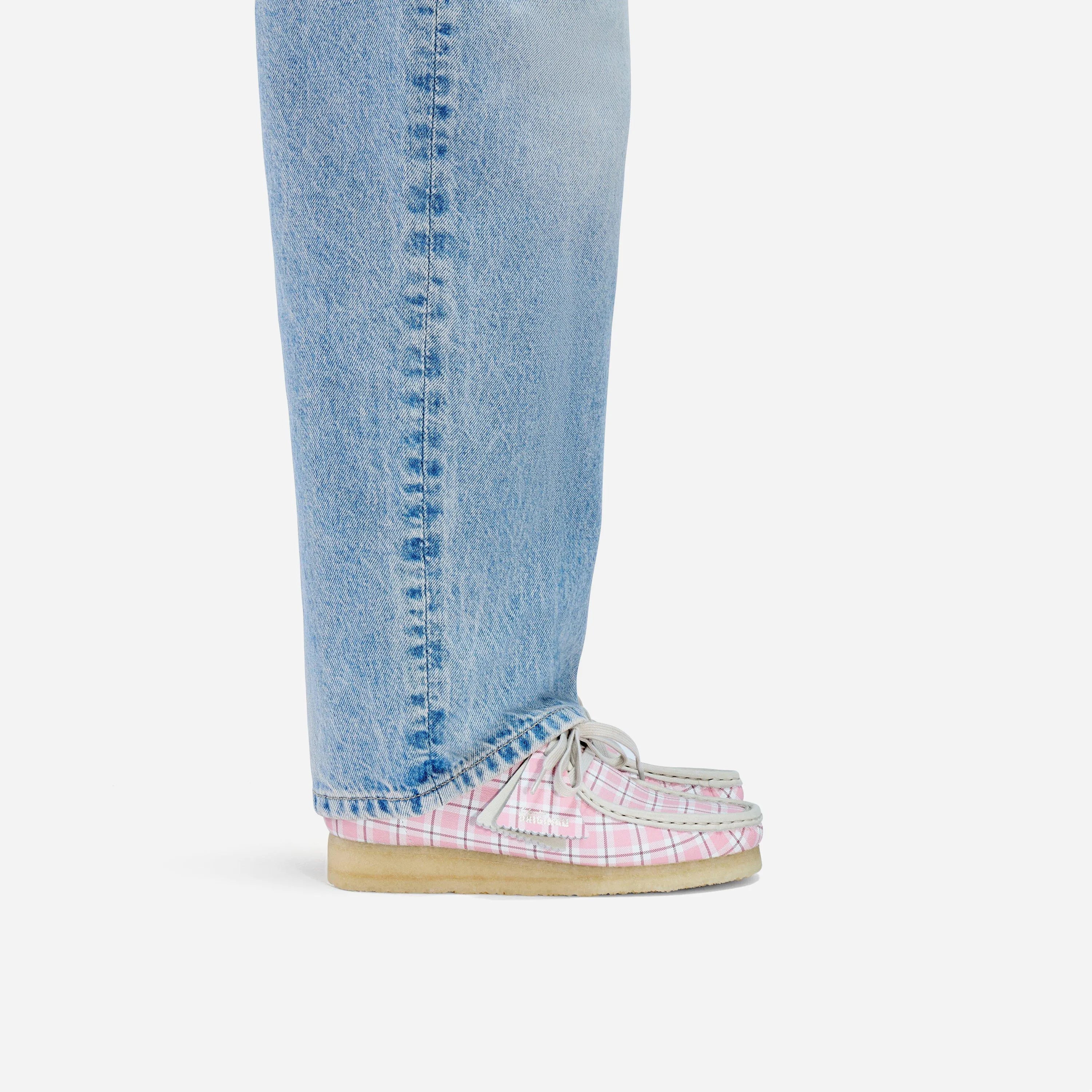 Clarks Originals Women's Wallabee Pink Check