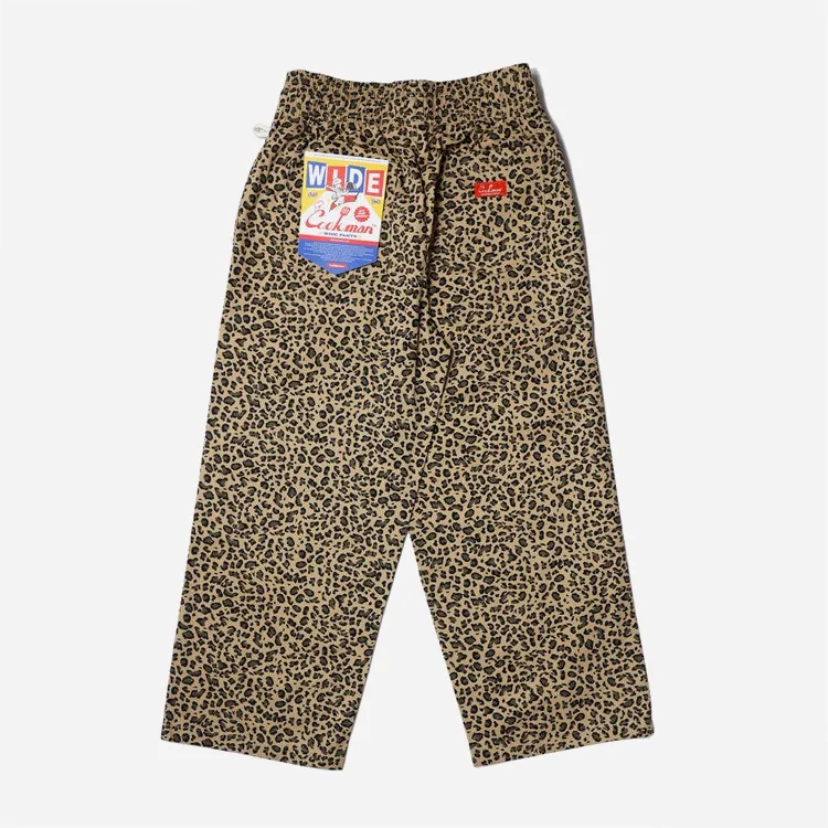 Cookman Wide Chef Pants Leopard