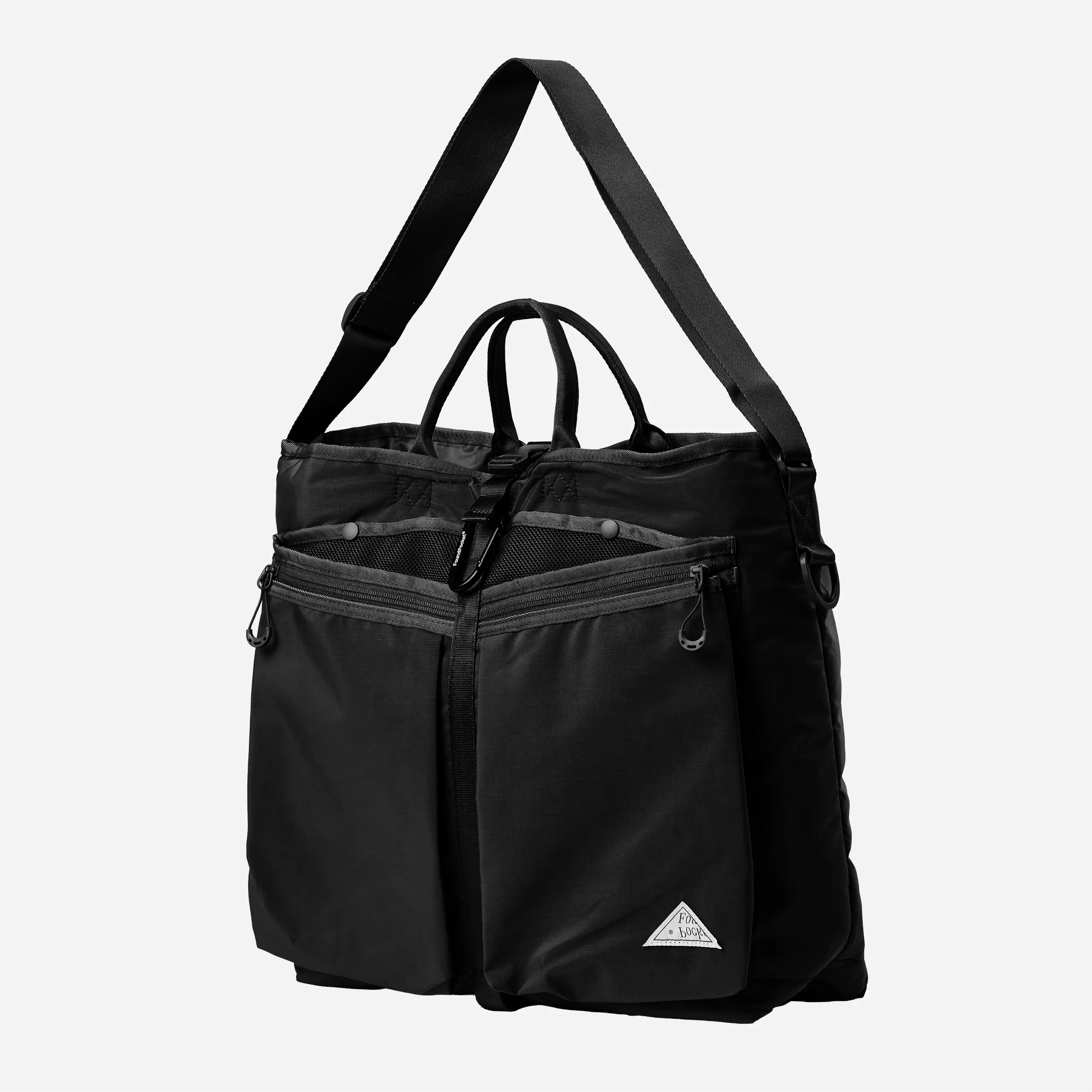 Found Pocket Focus Tote black streetwear tote bag 16L by South Korean label Found Pocket