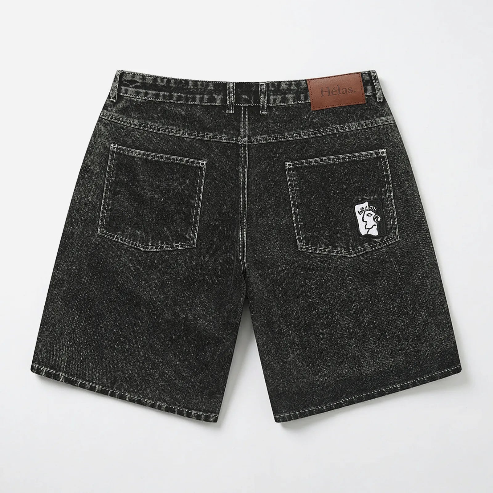 Helas Dieu Grec Jeans Shorts Washed Black