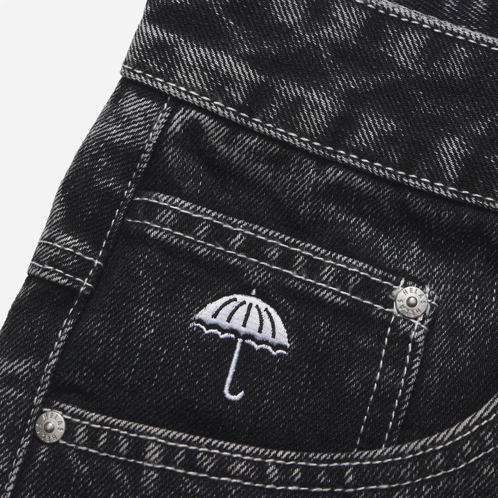 Helas Dieu Grec Jeans Shorts Washed Black