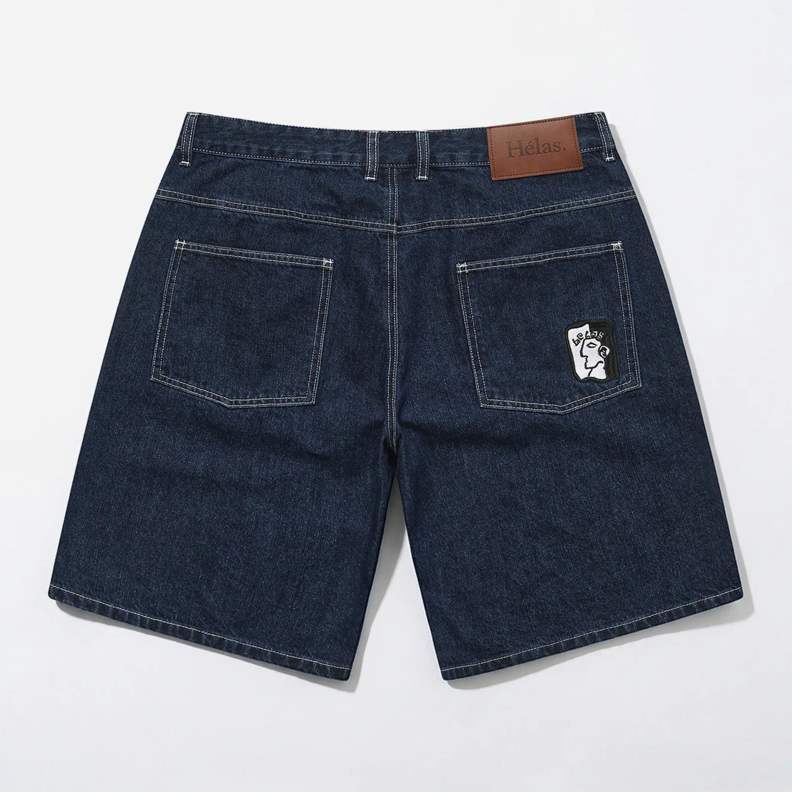 Helas Dieu Grec Jeans Shorts Washed Navy