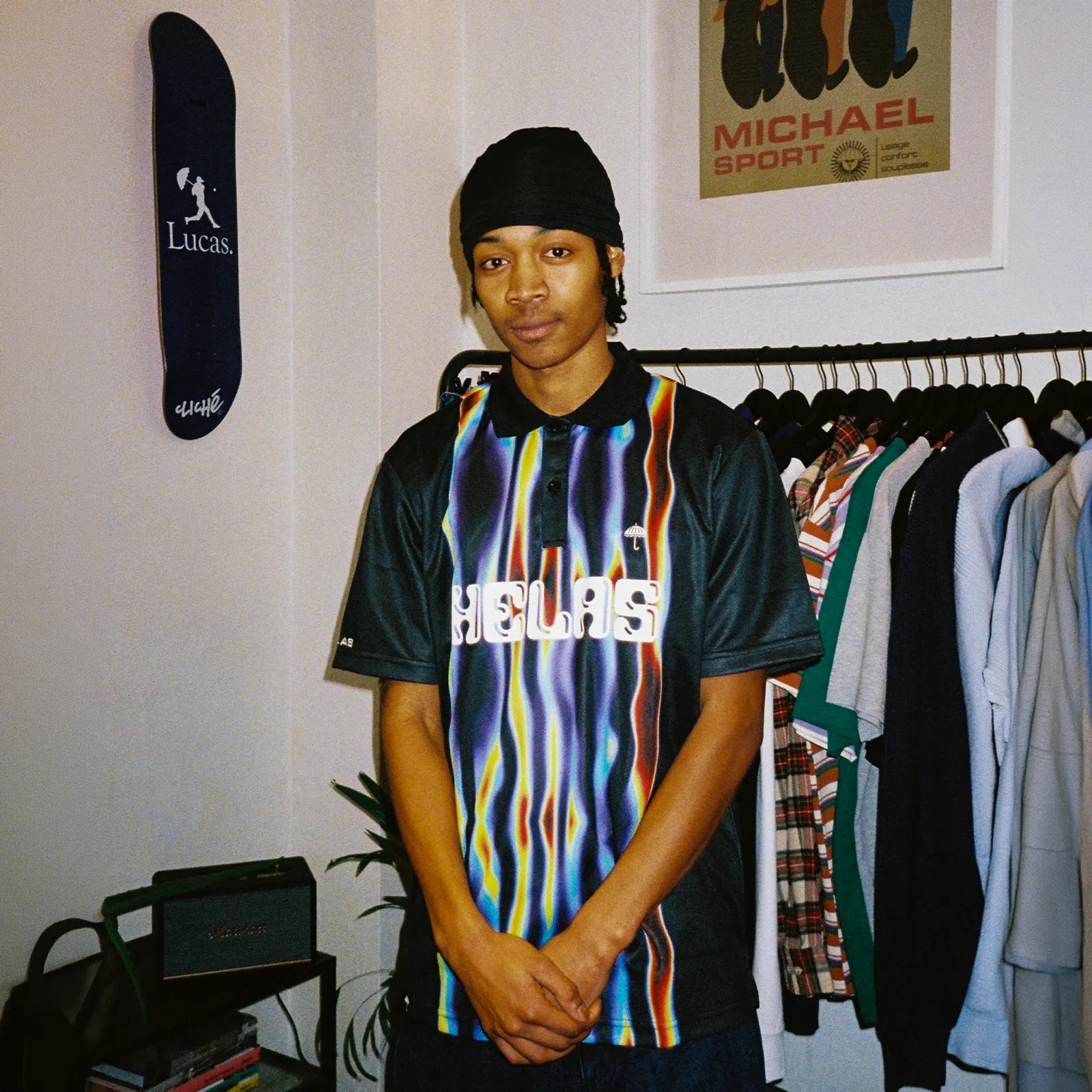 Hélas Temperature Football Jersey Polo Black